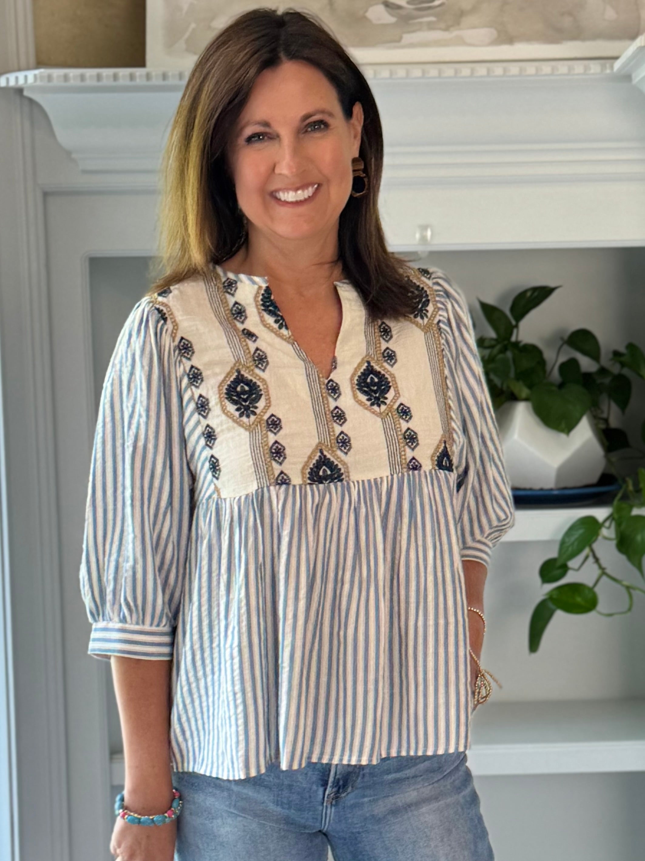 Effortless Artisan Embroidered Top