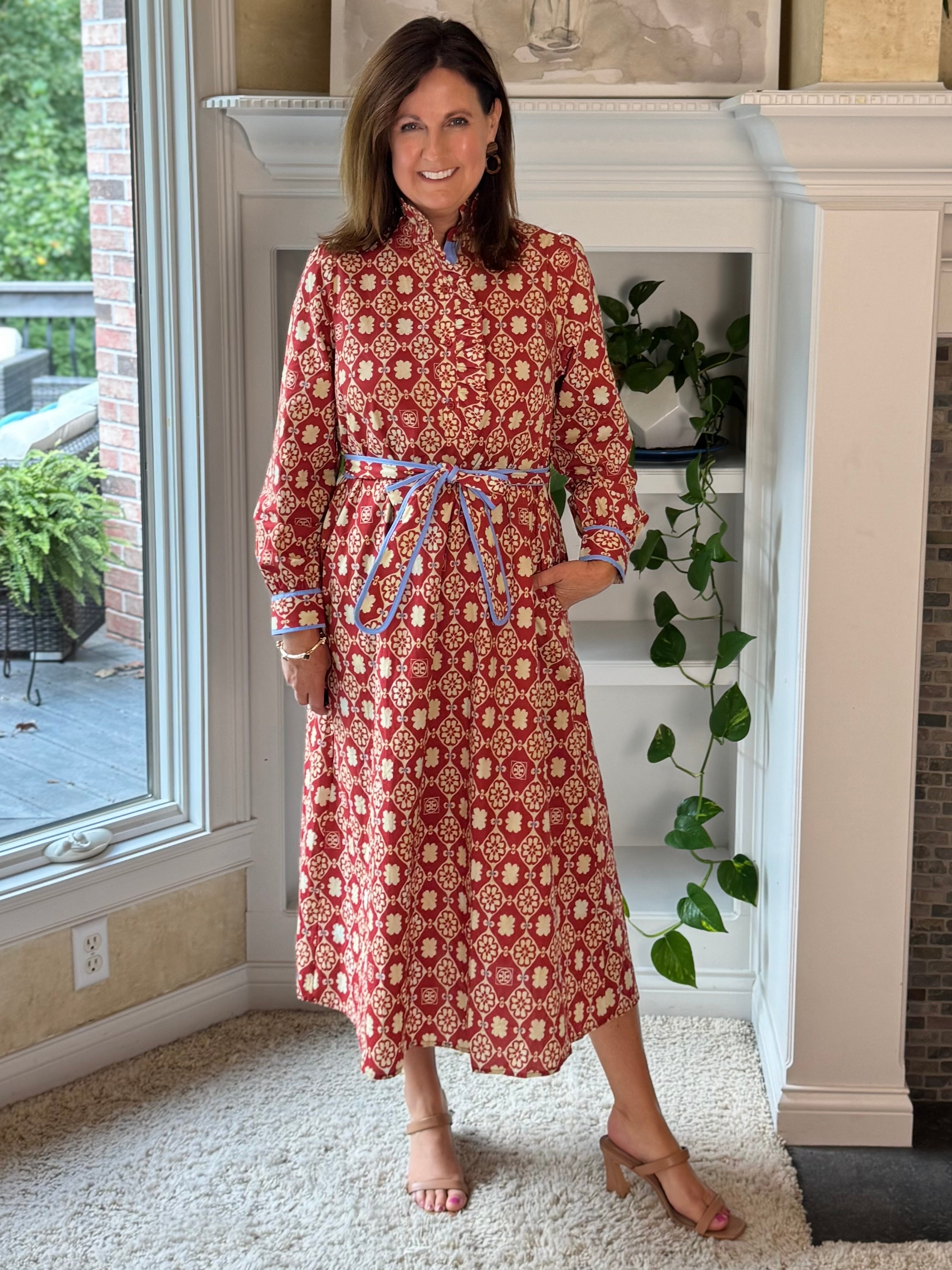 Season to Remember Print Midi Dress