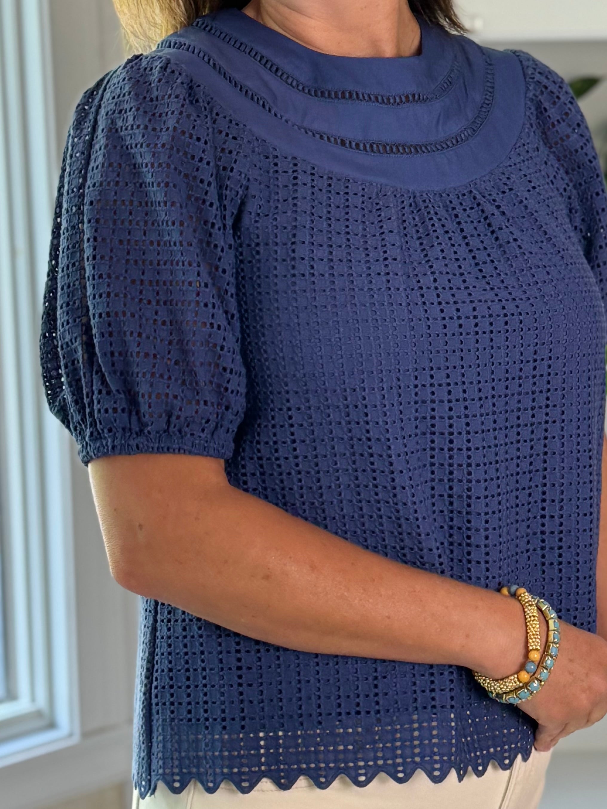 Current Air Eyelet Top