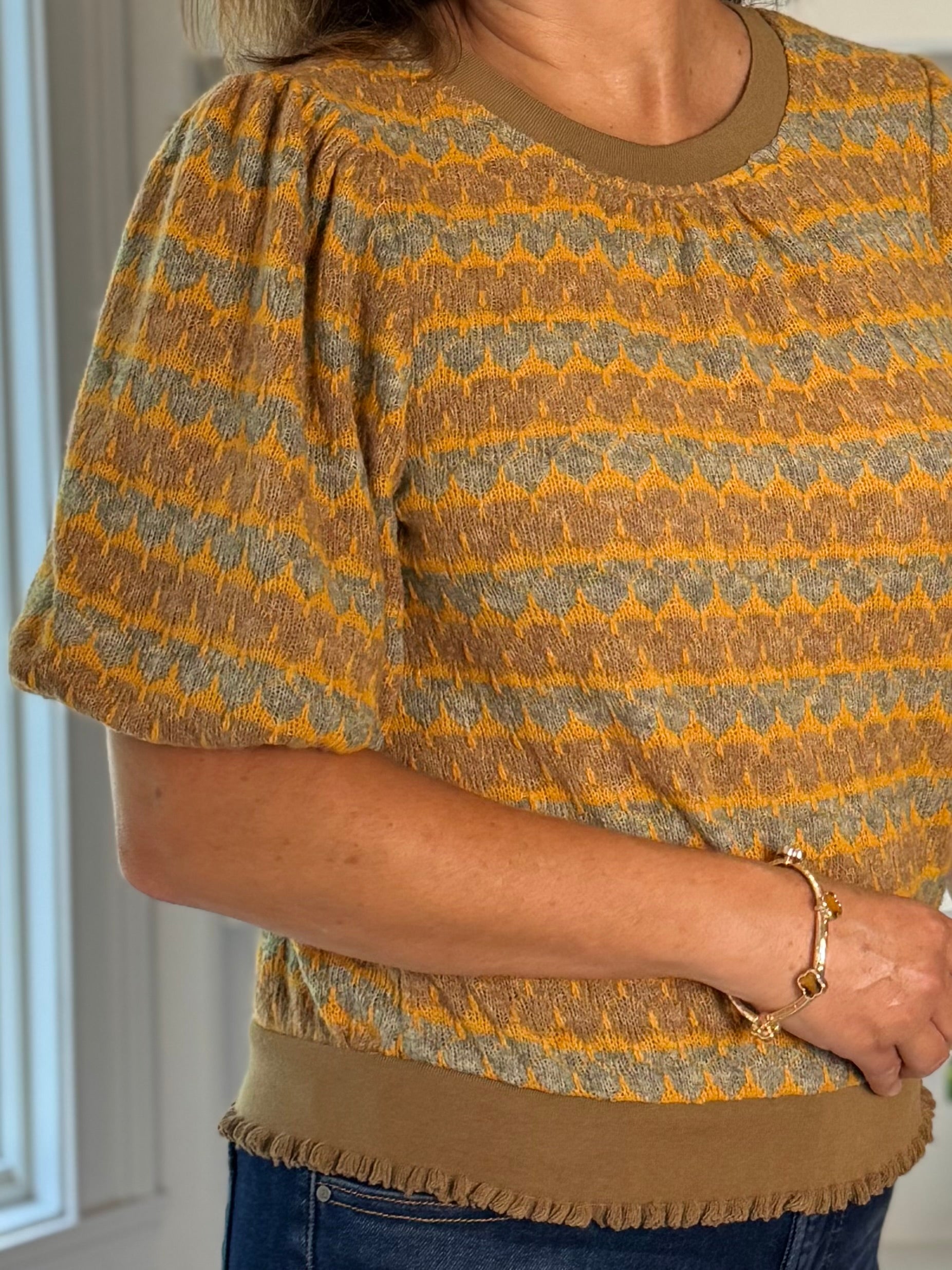 Honeycomb Knit Top