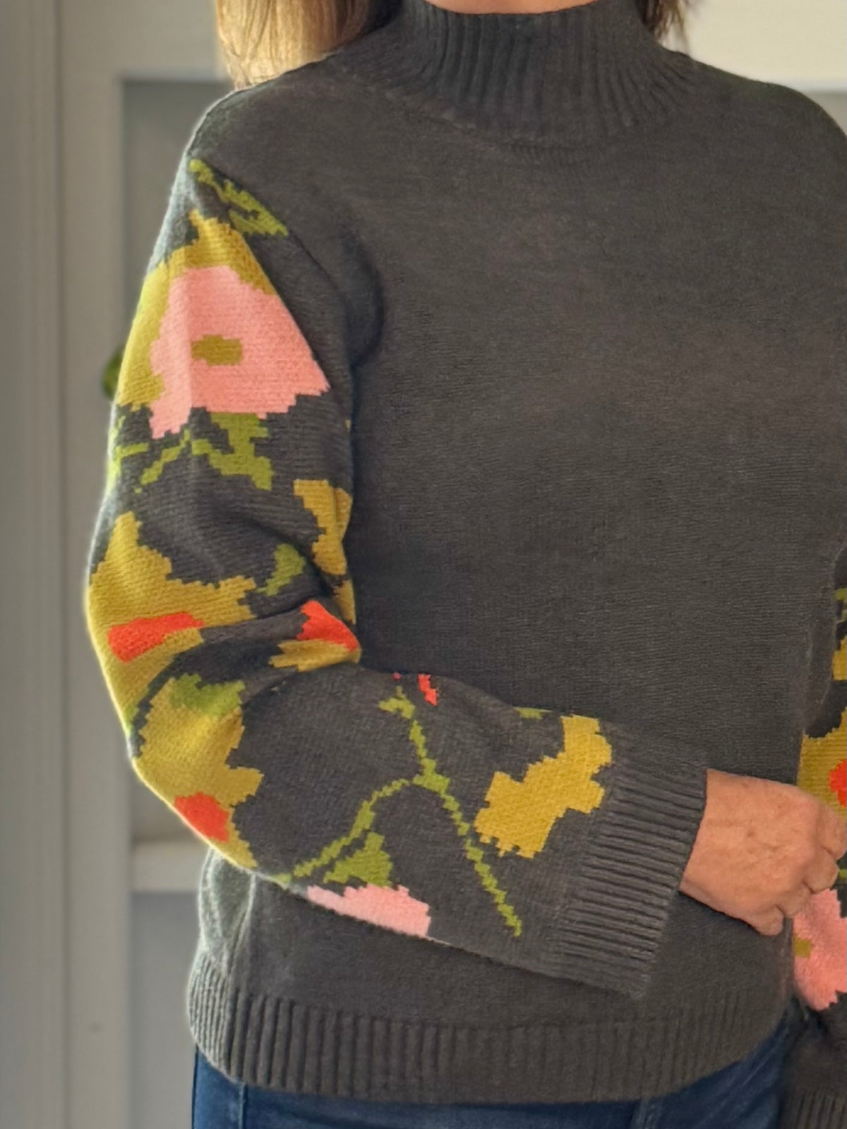 Pop of Floral Sweater