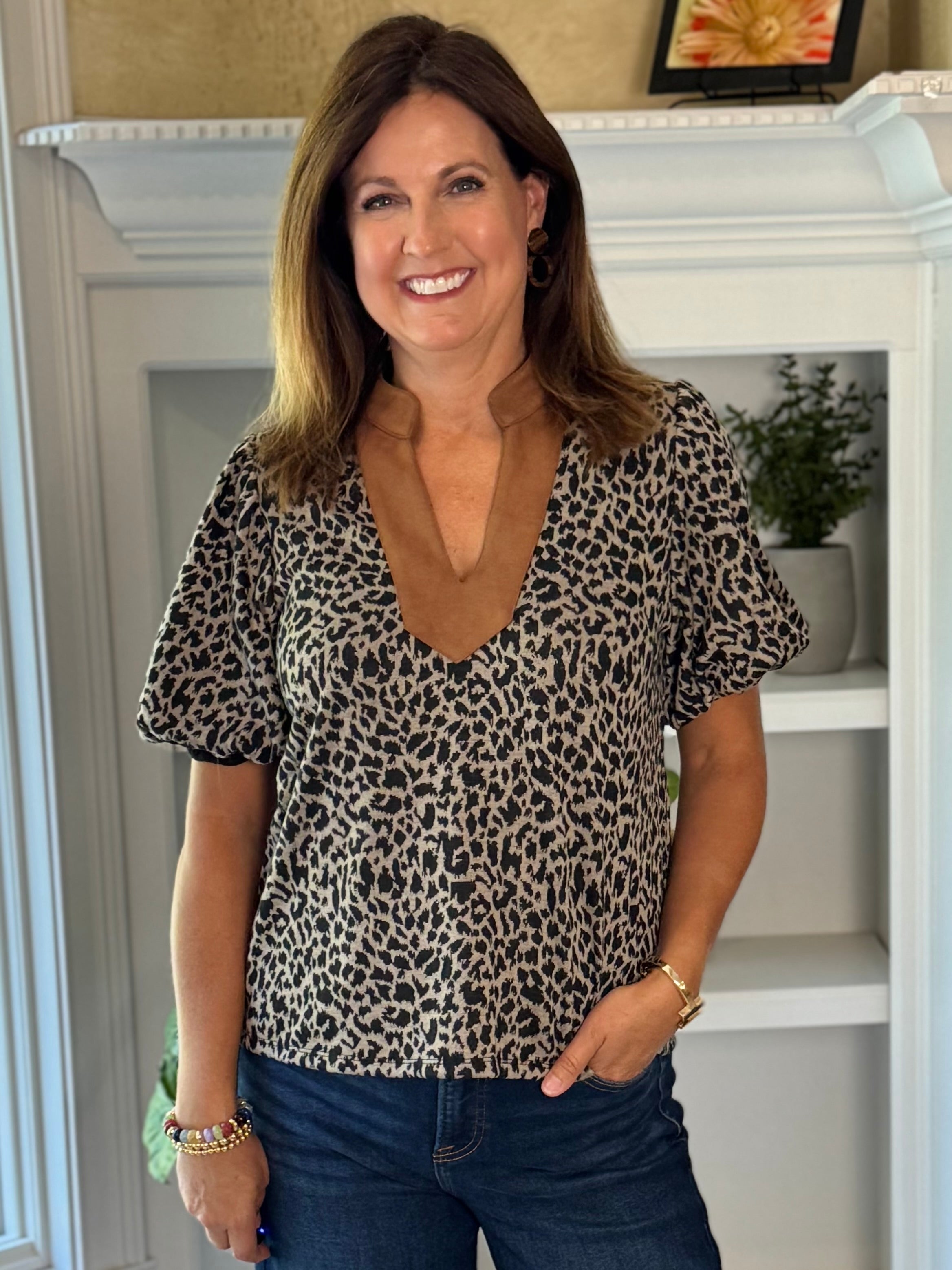 THML Wild Contrast Blouse