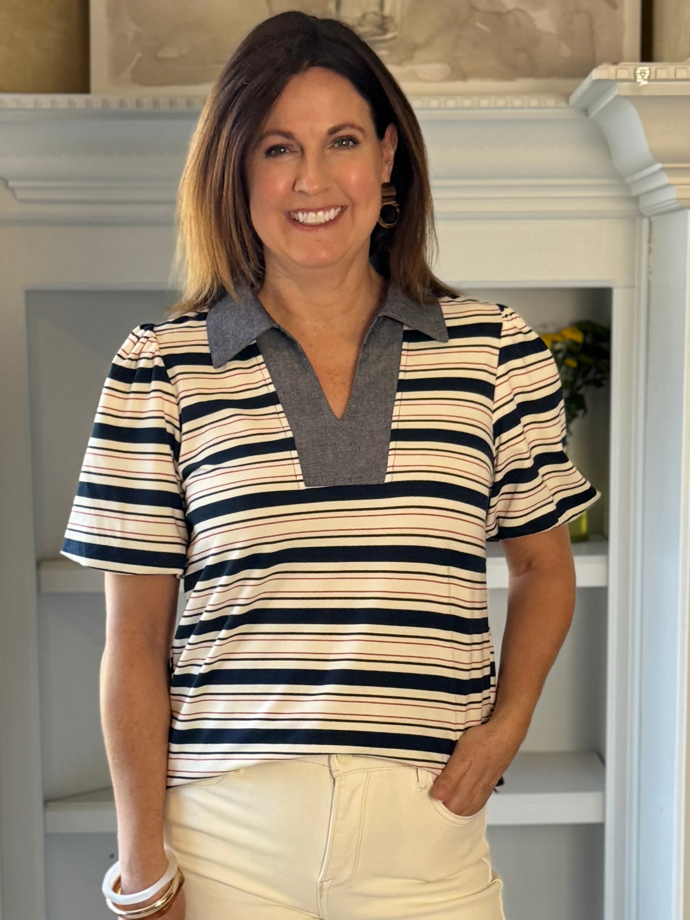 Classic Lines Contrast Top