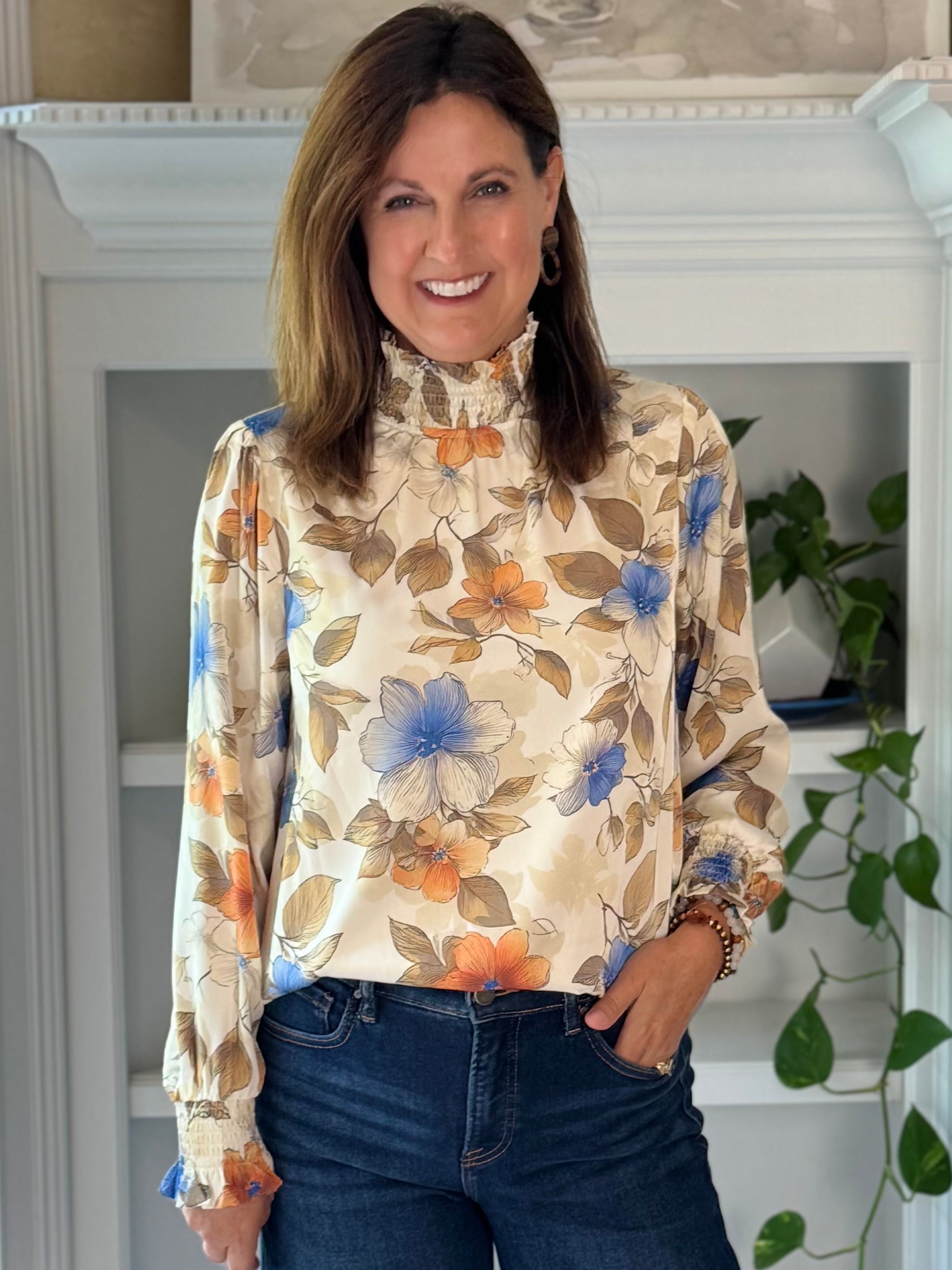 English Garden Floral Blouse