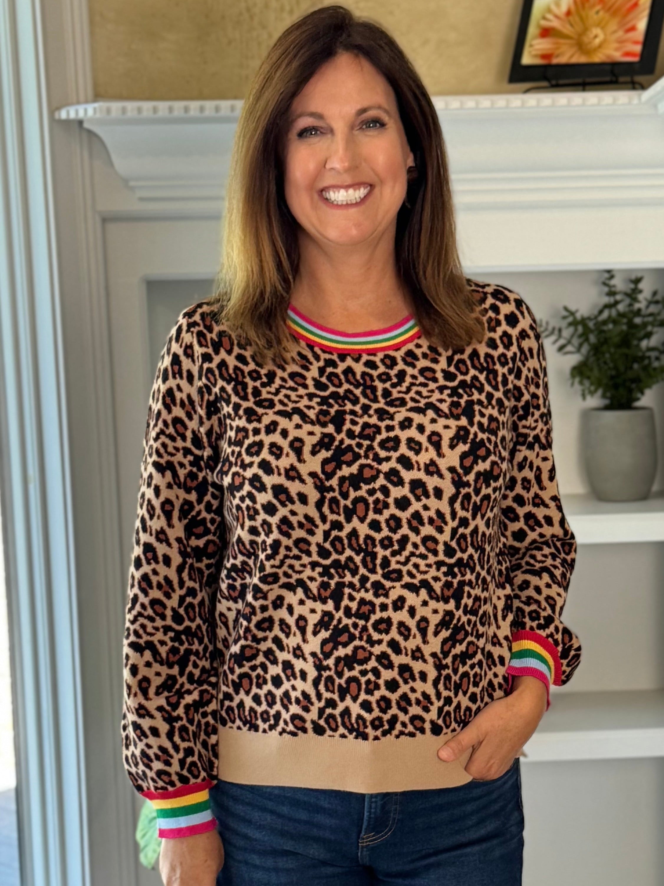 Colorpop Leopard Sweater