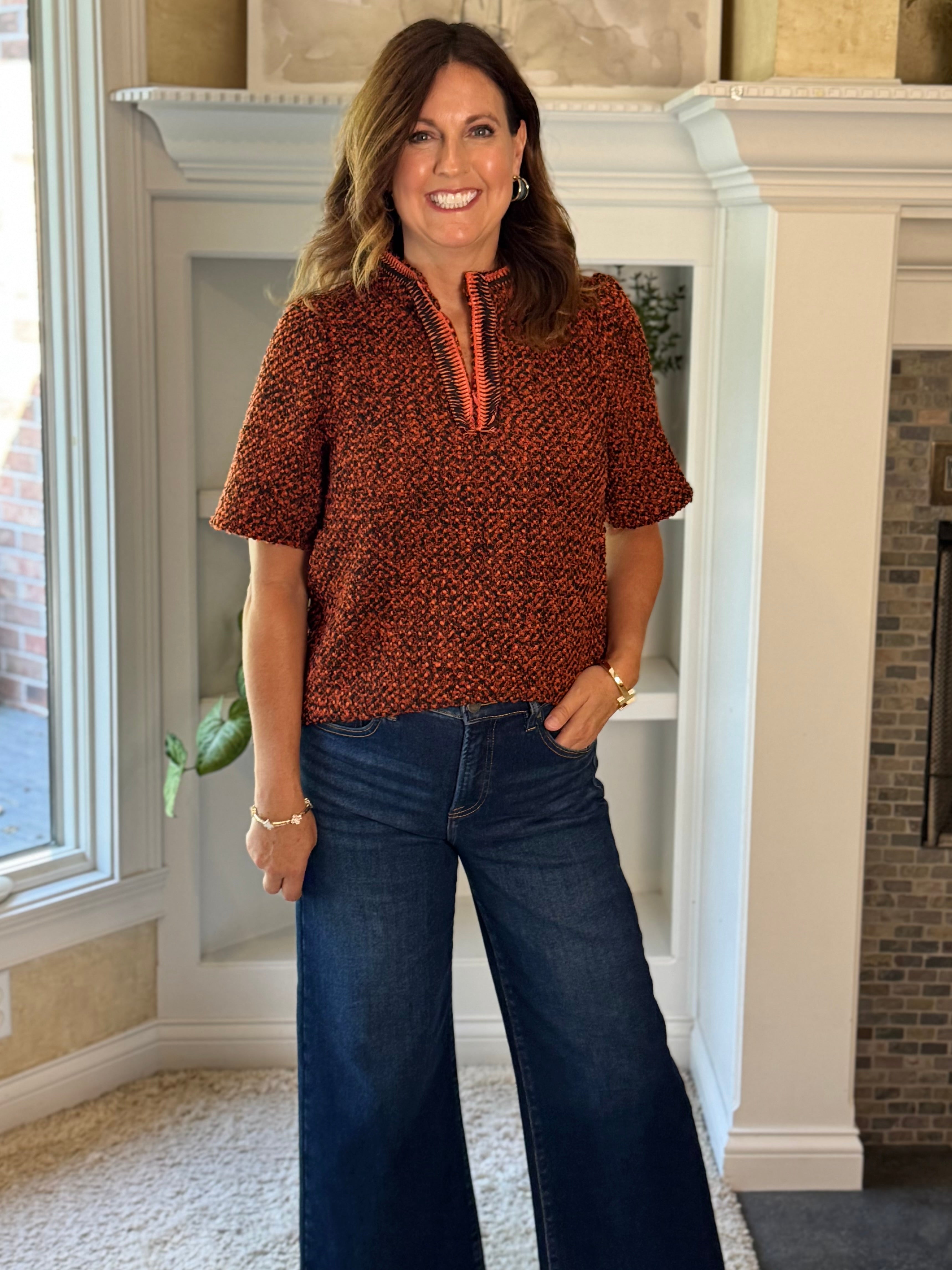 Tweed Perspective Top