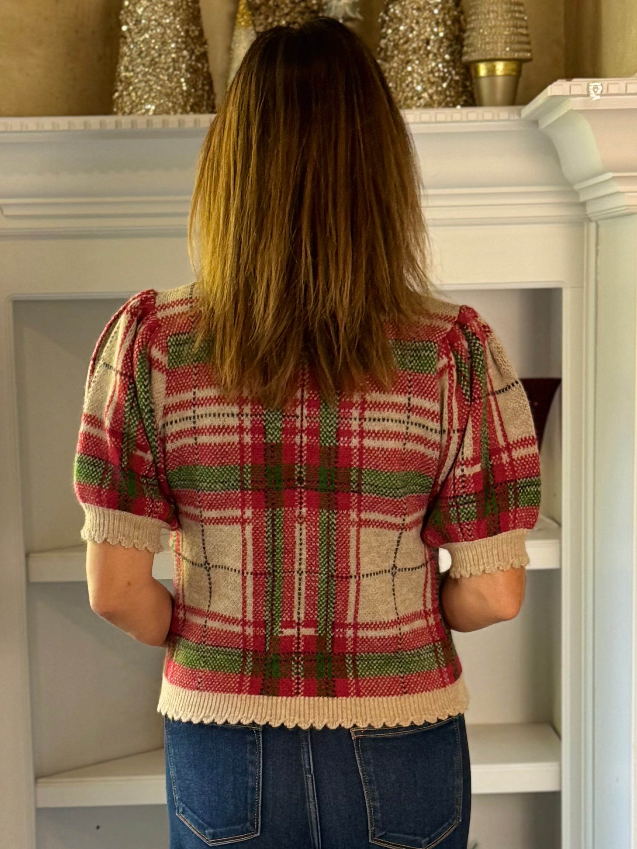 Plaid Cheer Sweater