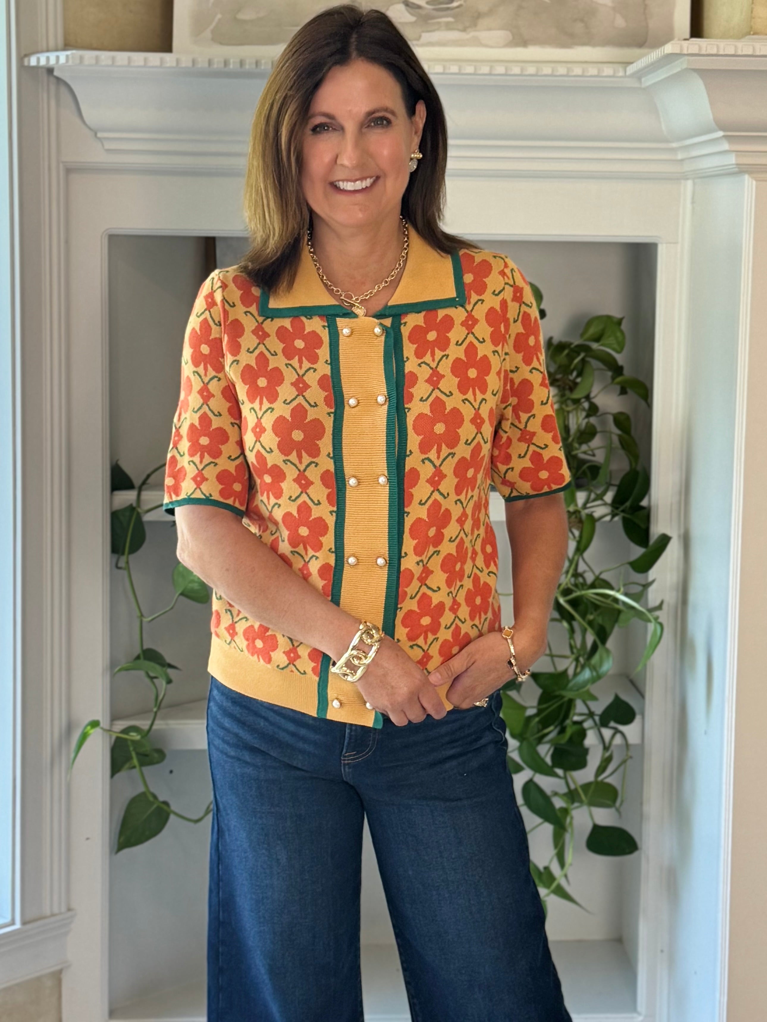 Good Days Floral Knit Top
