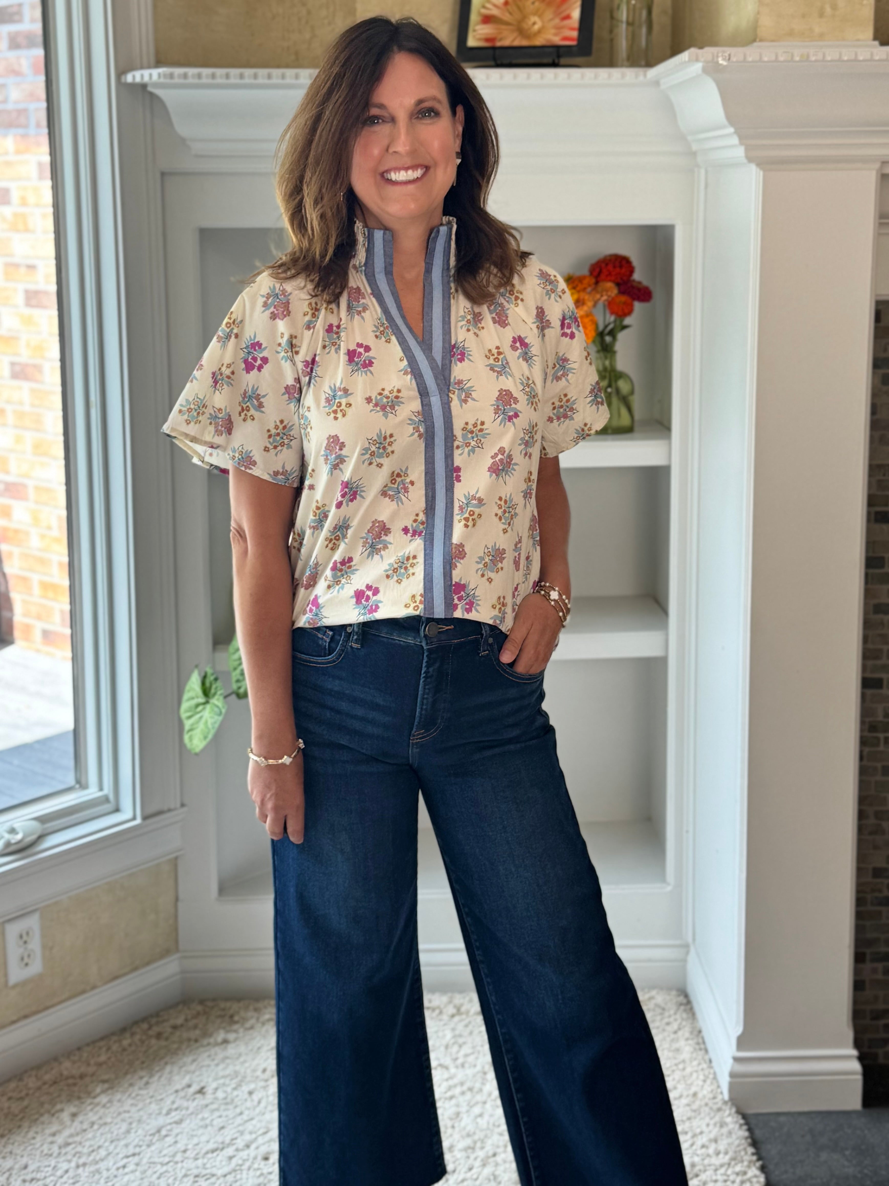 THML Bright Garden Contrast Top