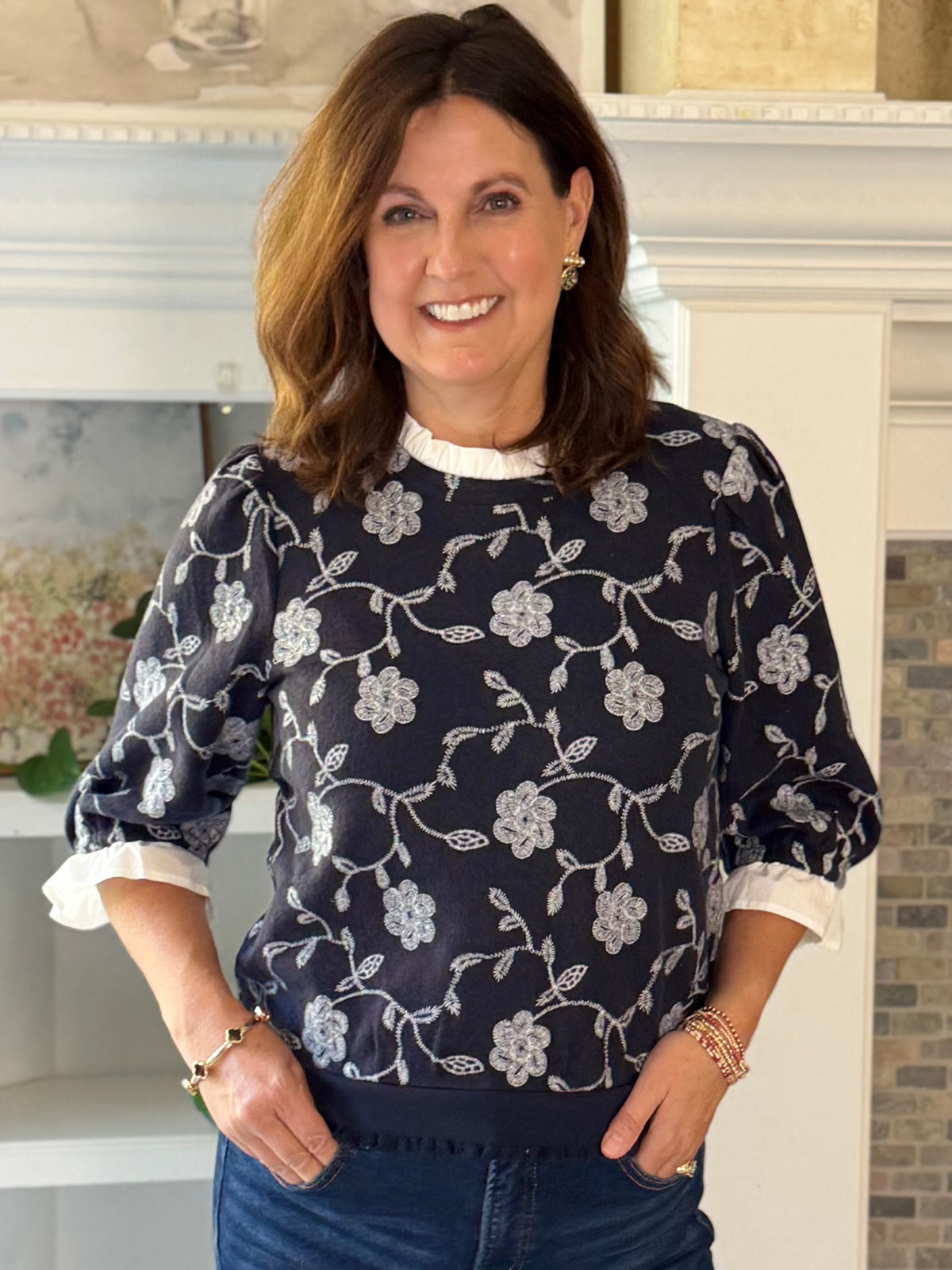 Floral Enchantment Embroidered Top