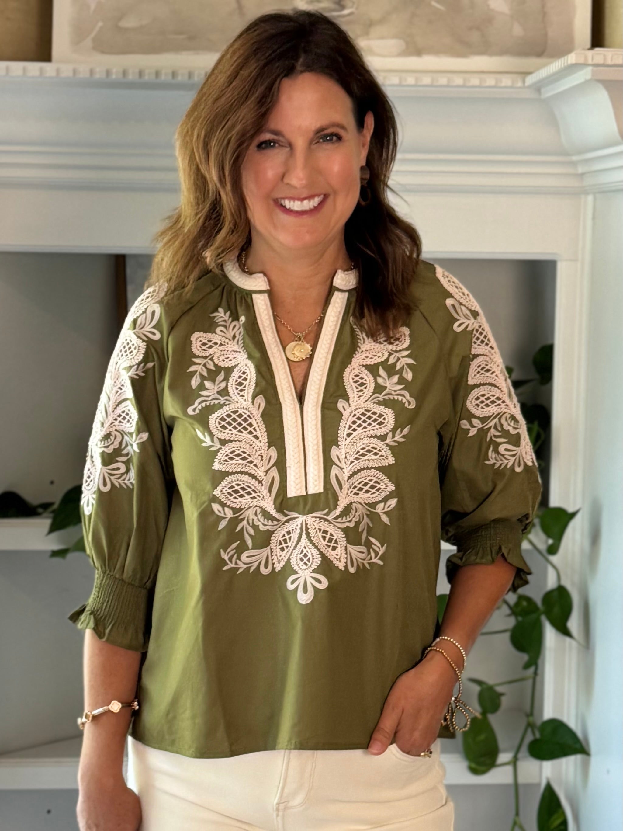 Lovely Details Embroidered Top