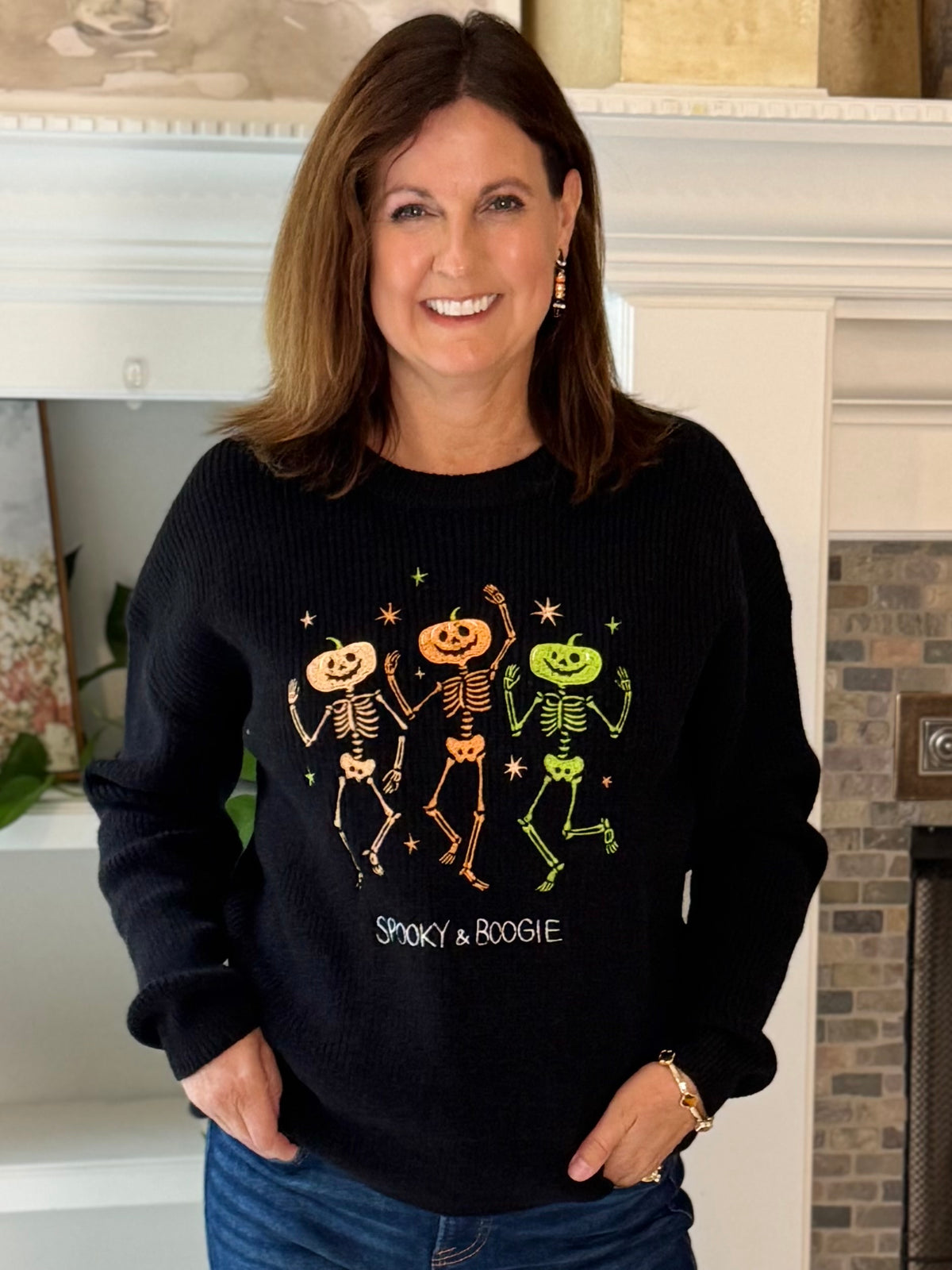 Bone to Boogie Embroidered Sweater