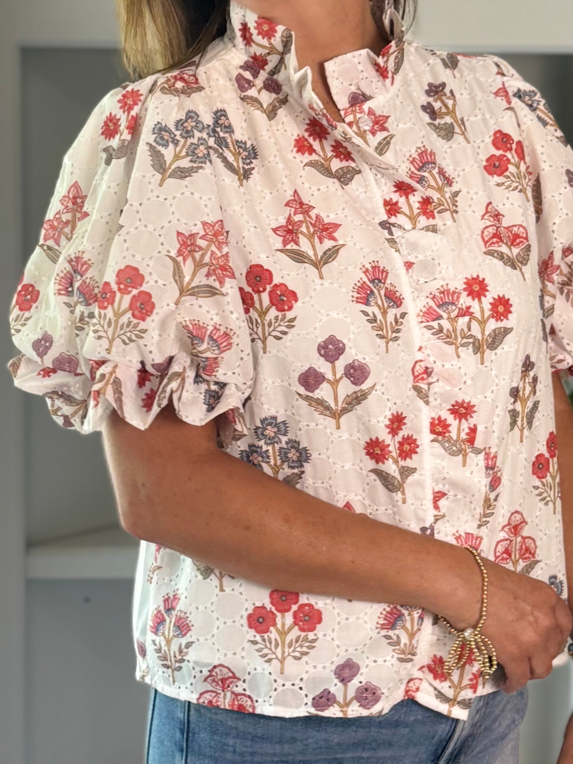 Wildflower Eyelet Top