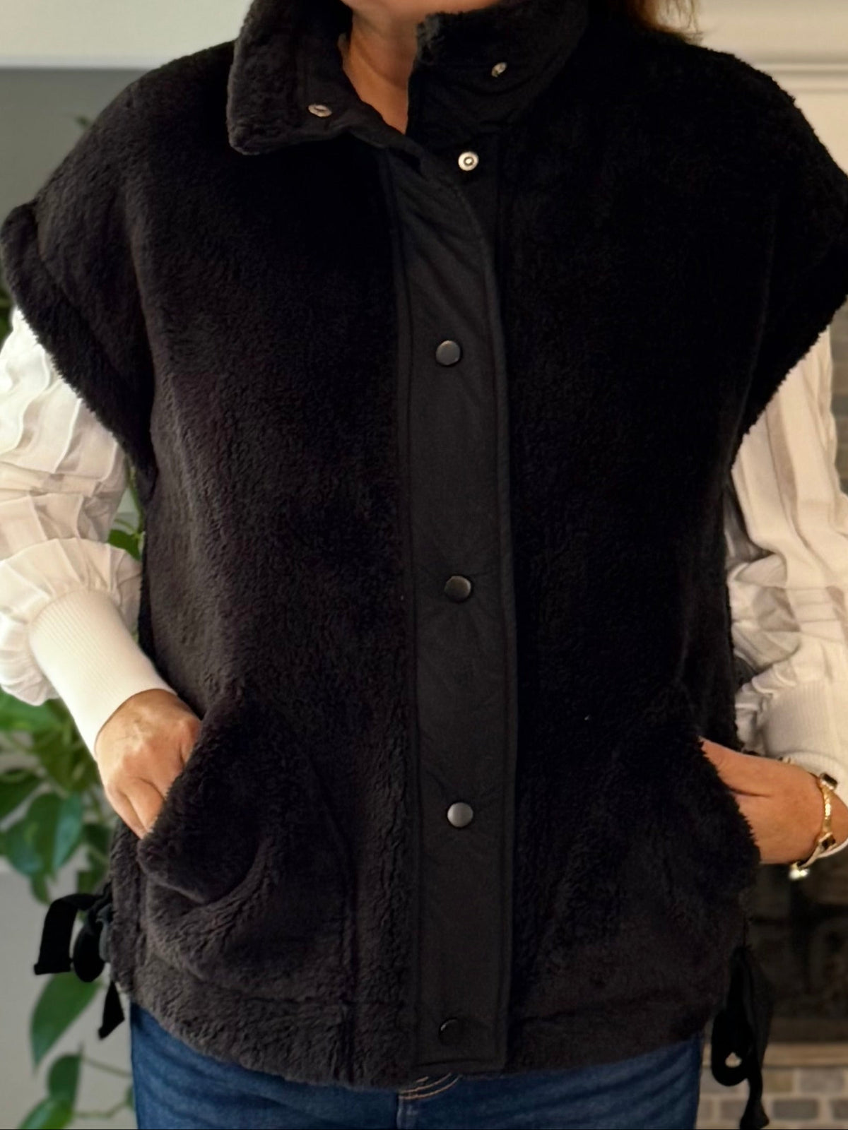Cozy Side Up Fleece Vest