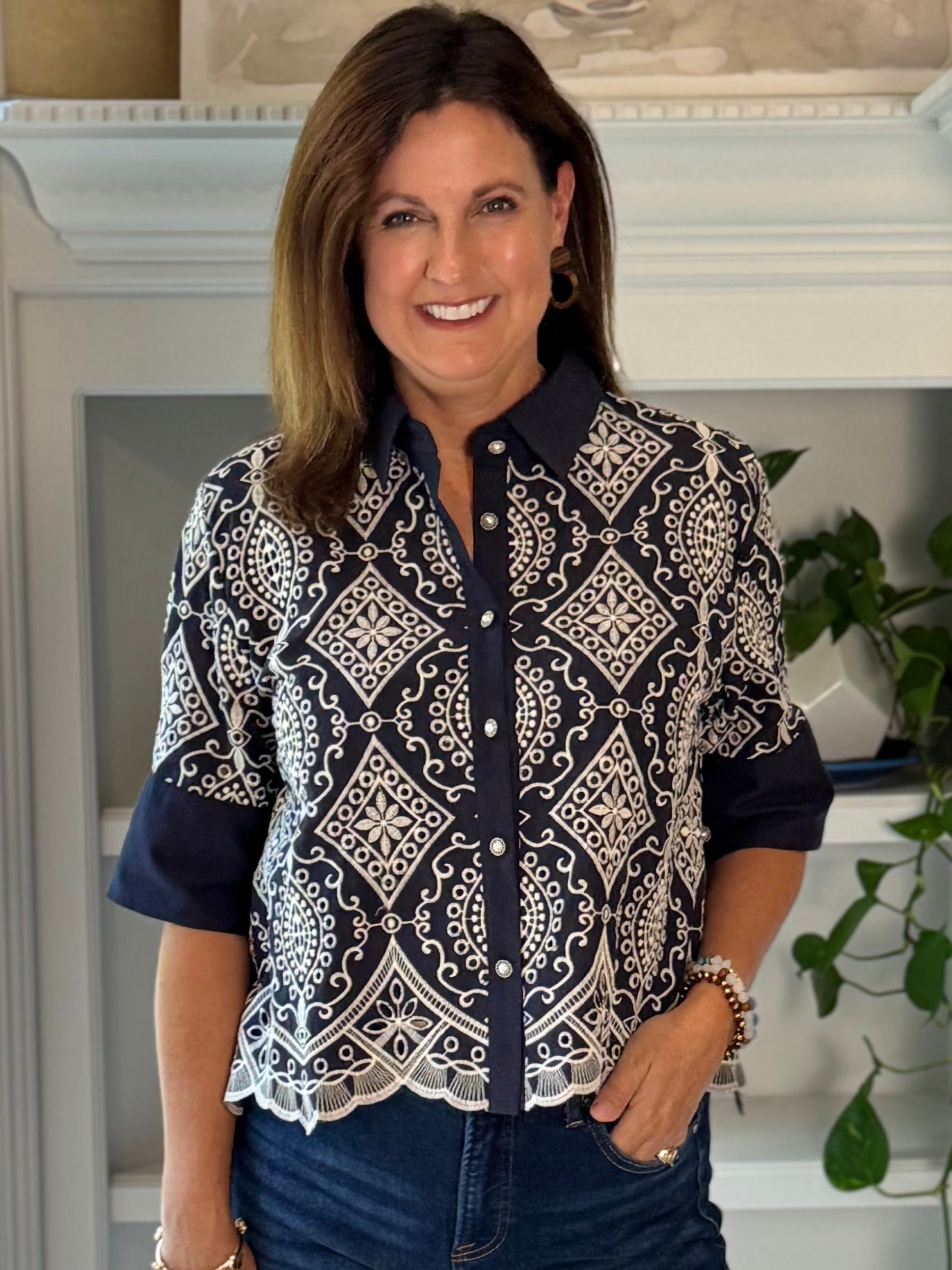 Moroccan Nights Embroidered Top