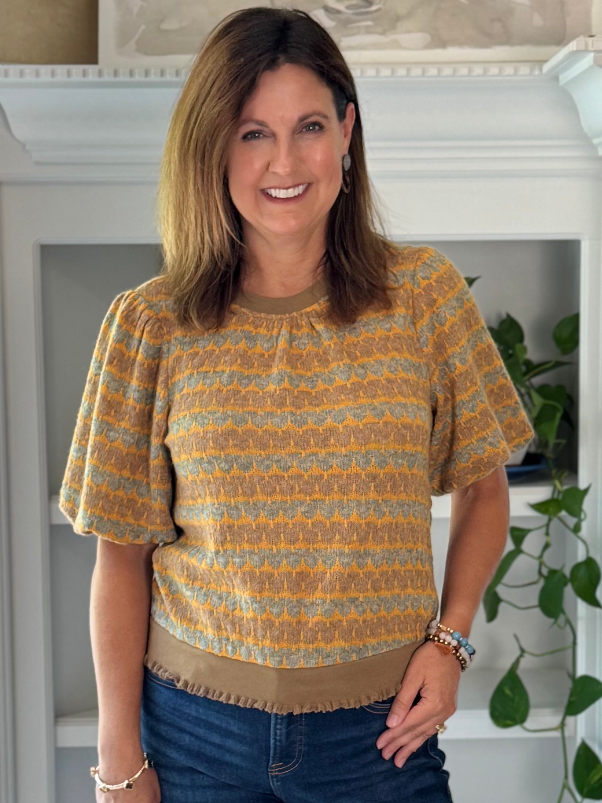 Honeycomb Knit Top