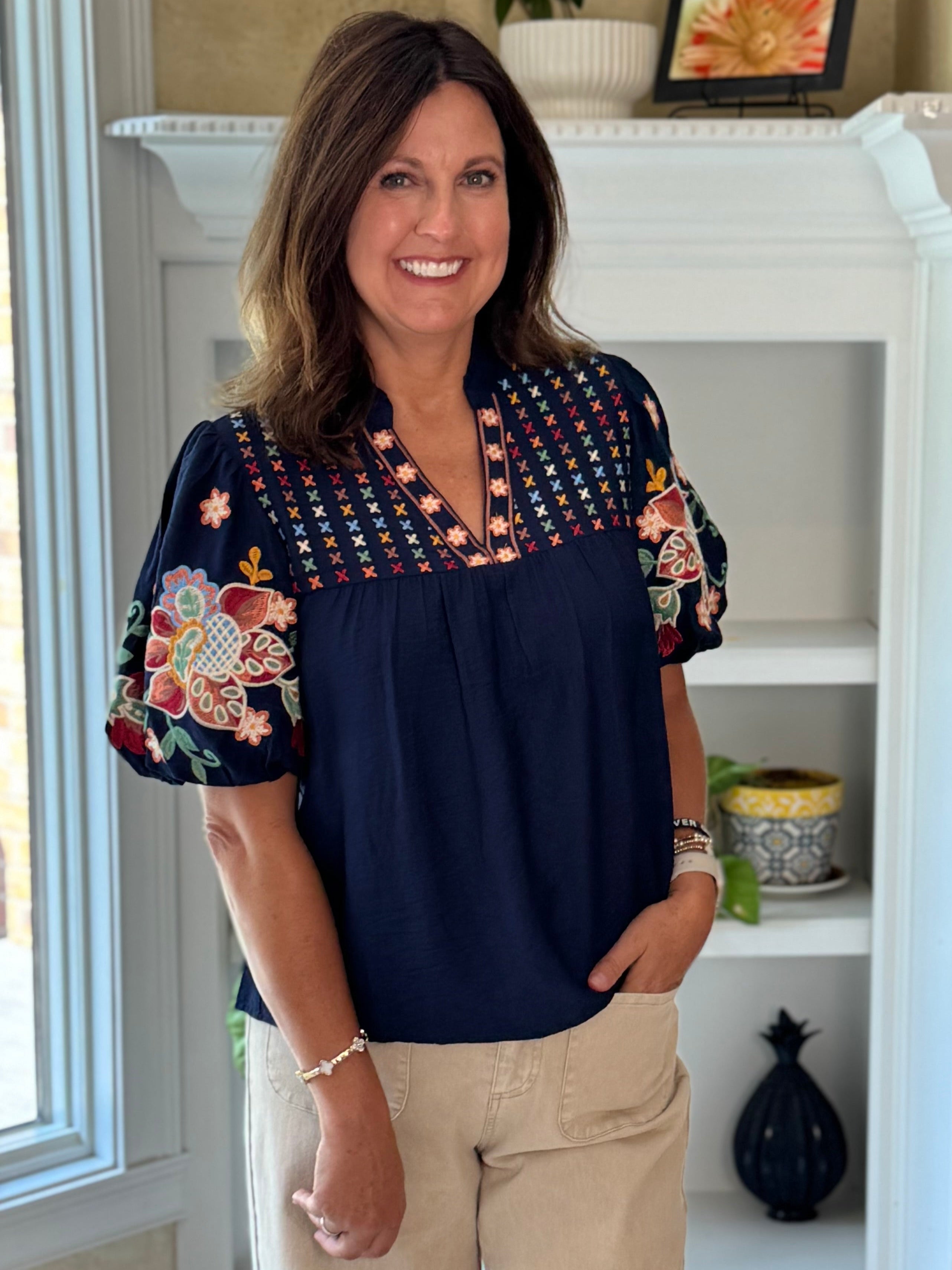 THML Artisan Embroidered Top