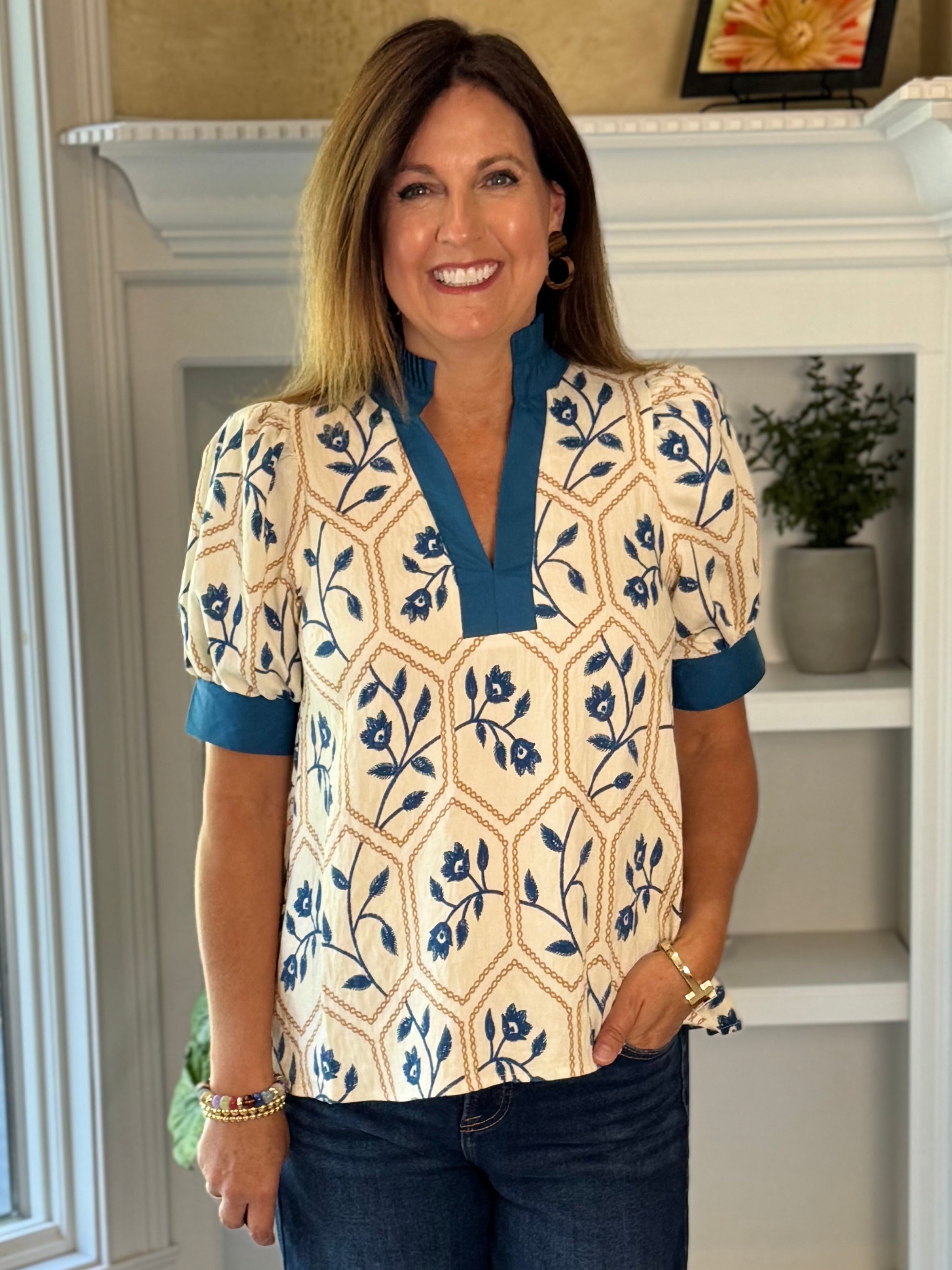 Teal Haven Blouse