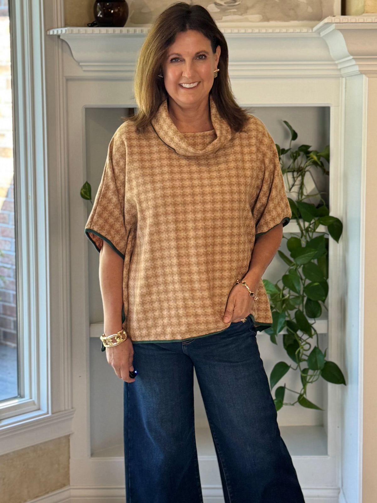 Simply Irresistible Houndstooth Poncho