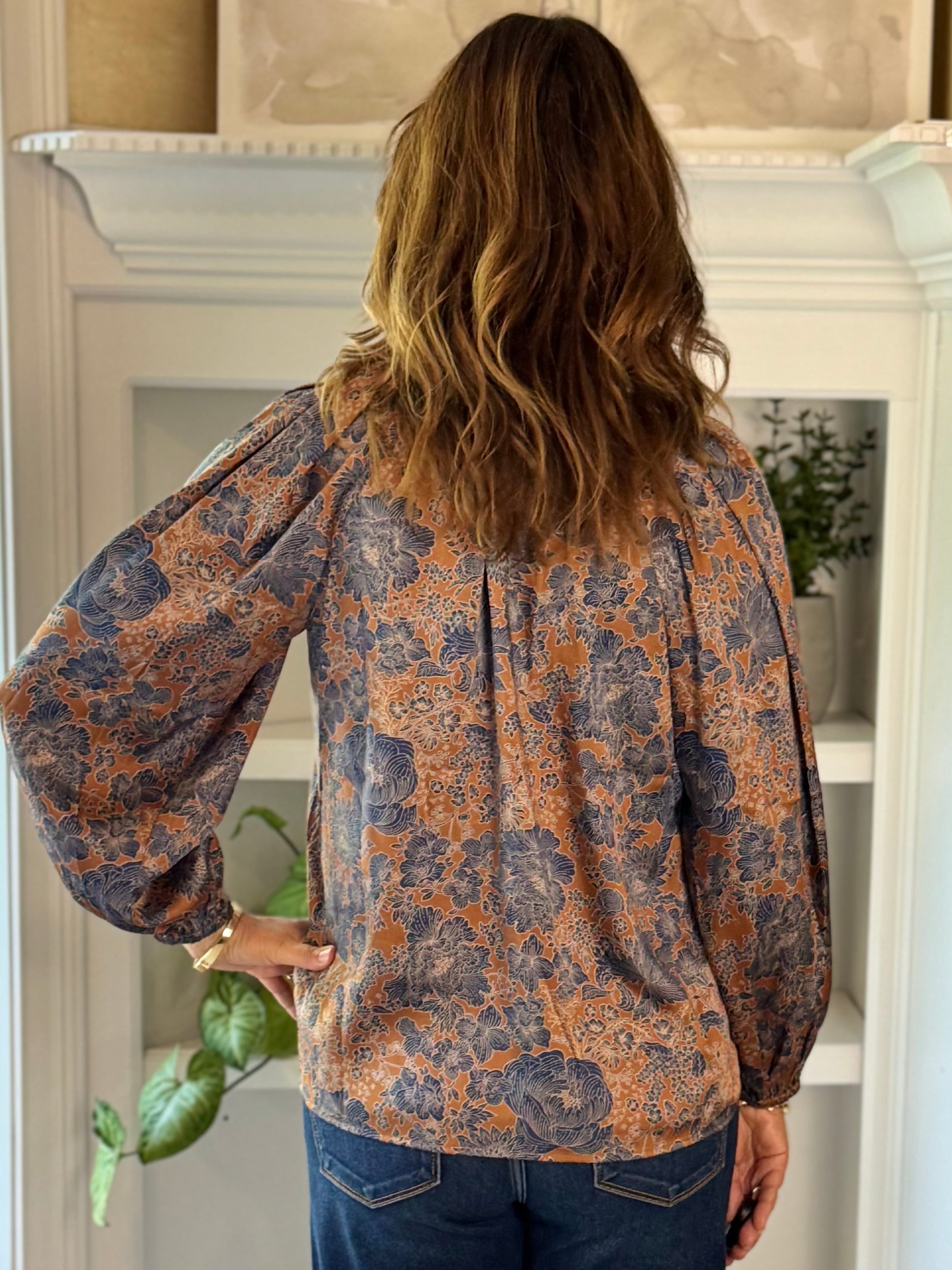 Current Air Copper Mist Blouse