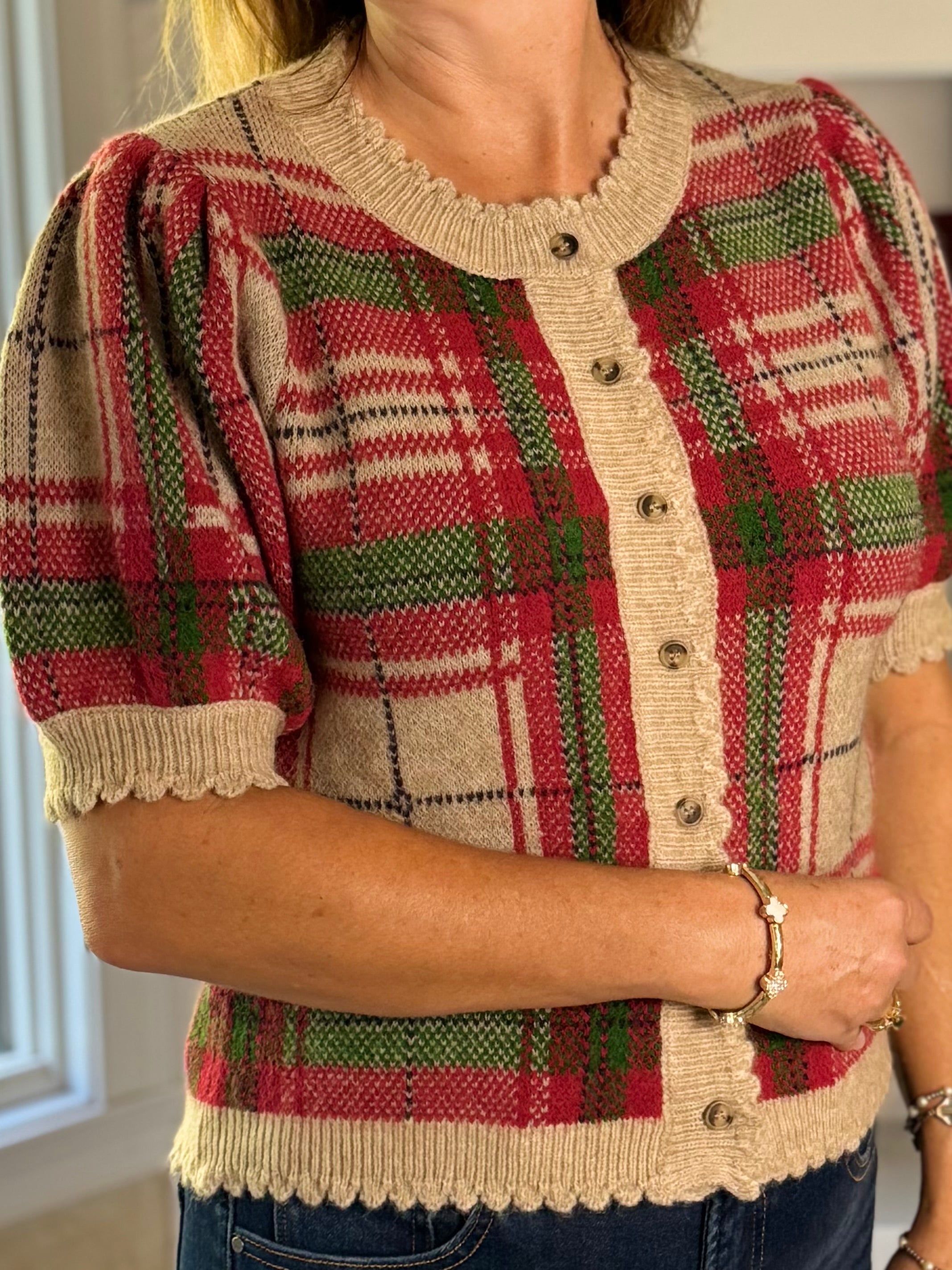 Plaid Cheer Sweater