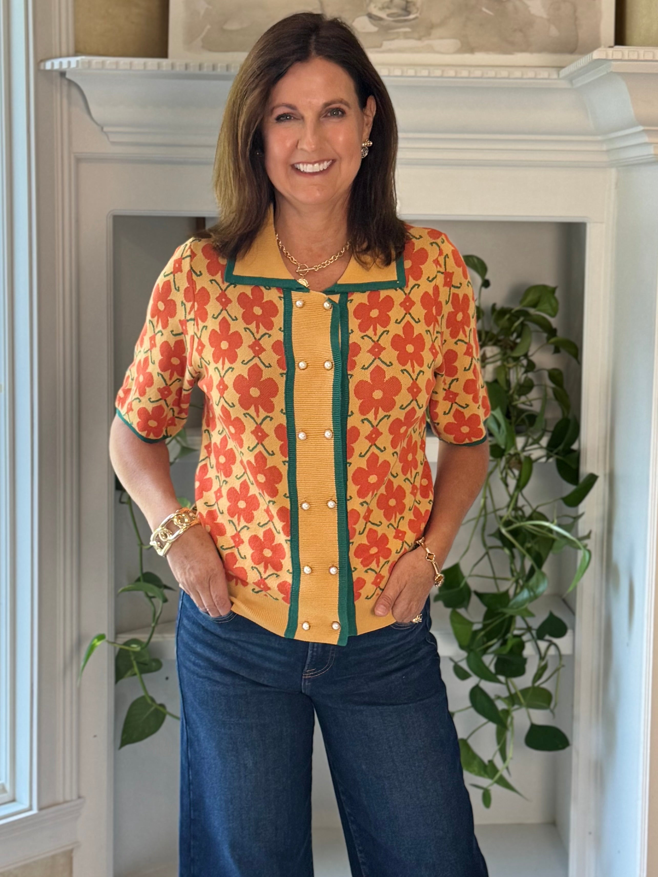 Good Days Floral Knit Top