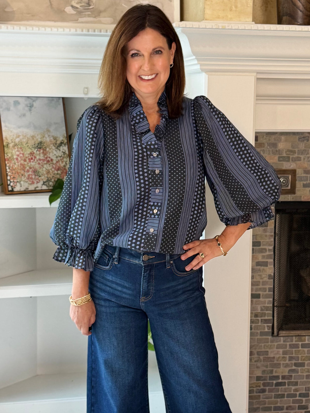 Different By Design Print Blouse