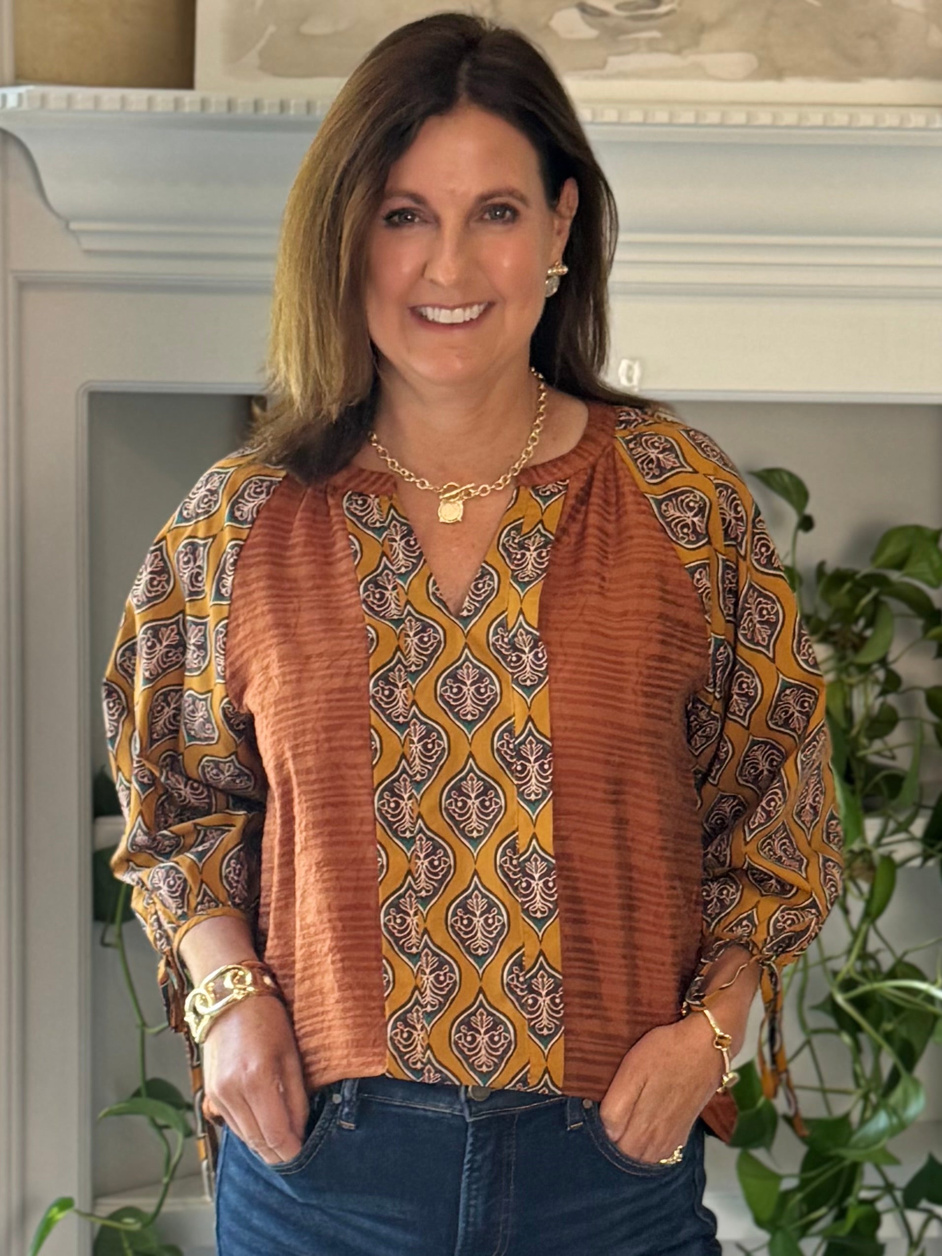 Autumn Medley Print Top