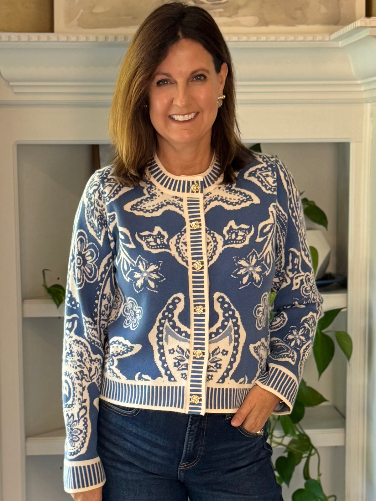 THML Pretty in Paisley Cardigan