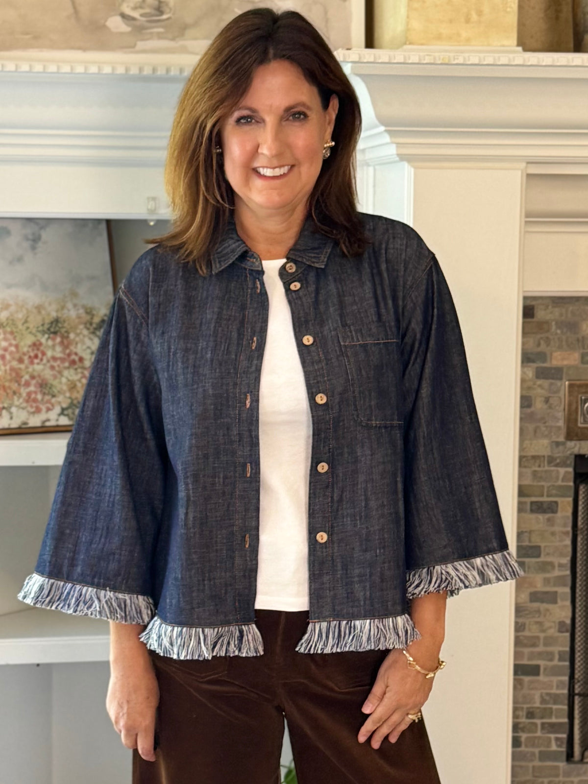Fringe & Fabulous Denim Top