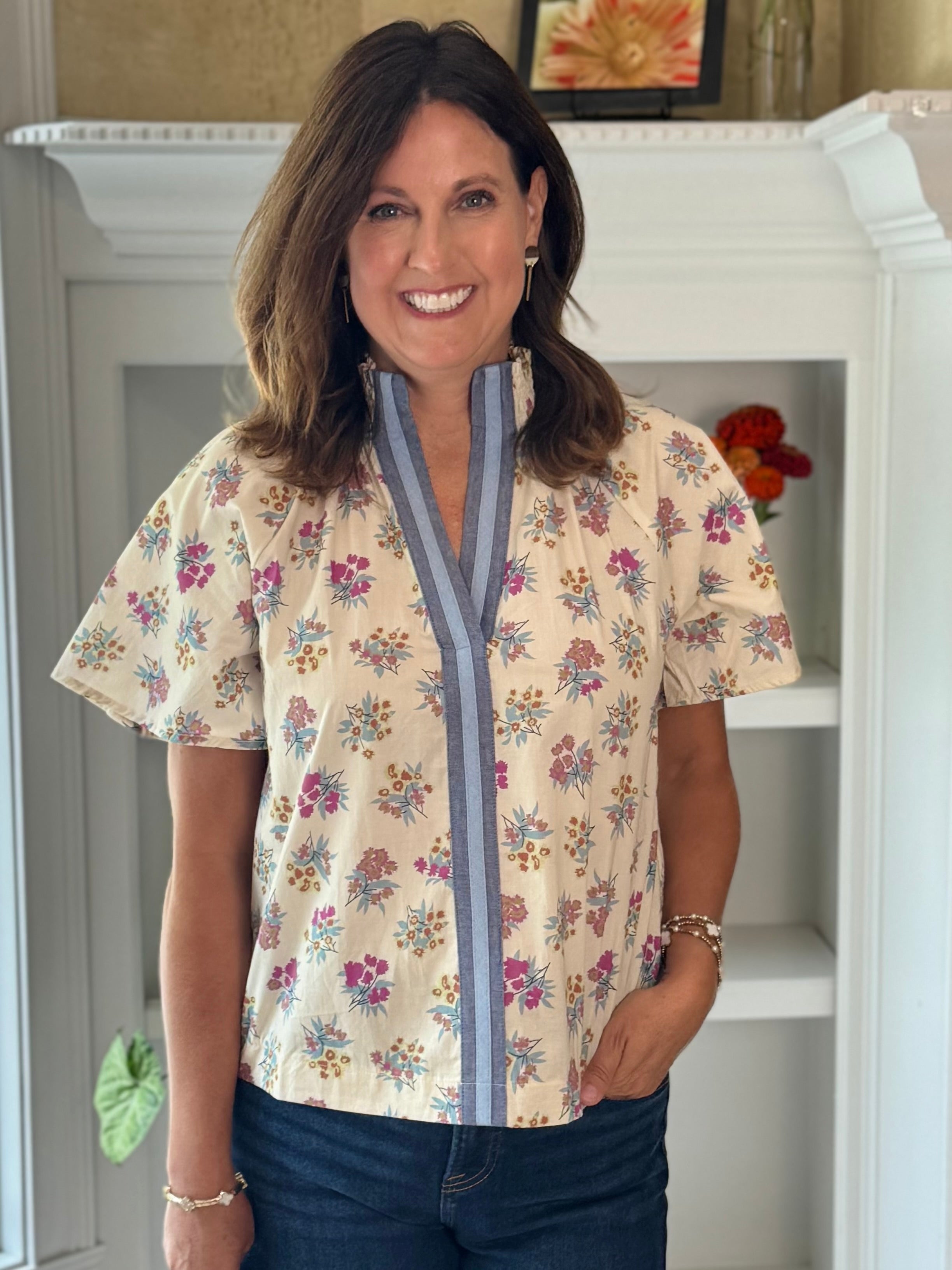 THML Bright Garden Contrast Top