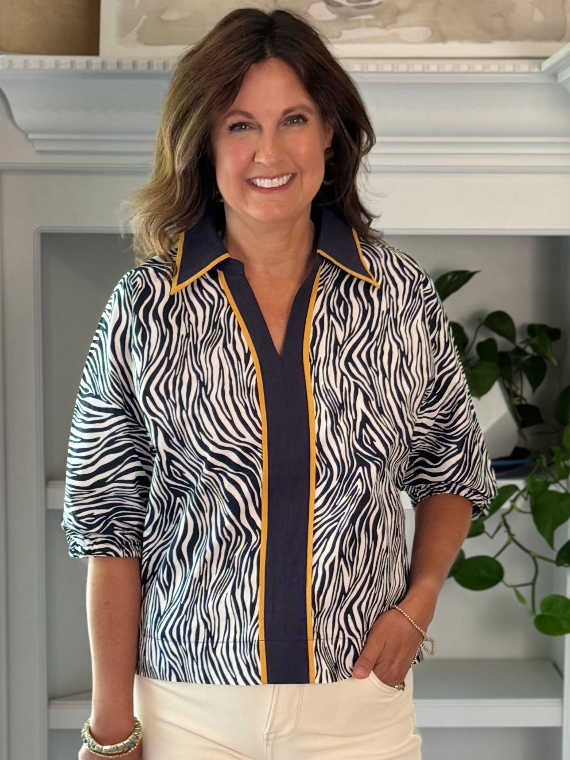 Midnight Safari Contrast Top