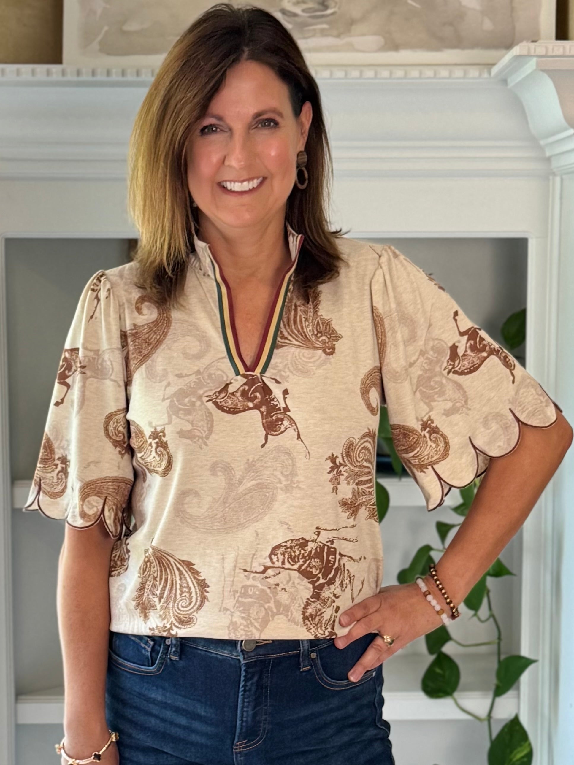 Vintage Story Print Top