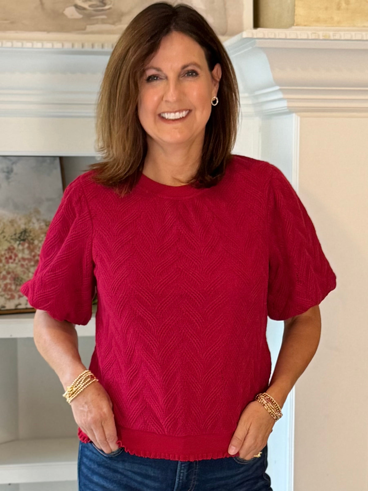Crimson Crush Knit Top