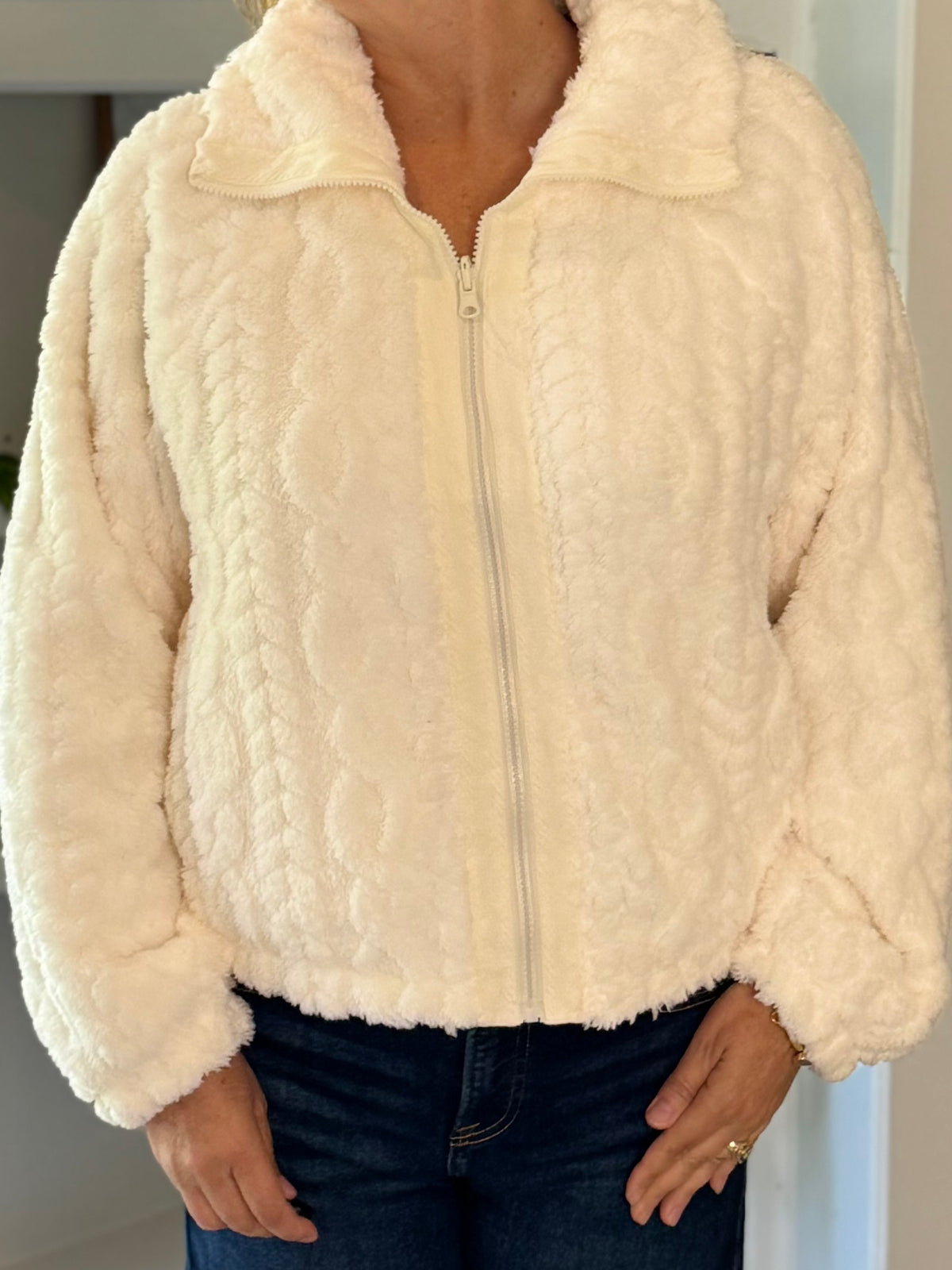 Cloud Nine Sherpa Jacket – Ivory
