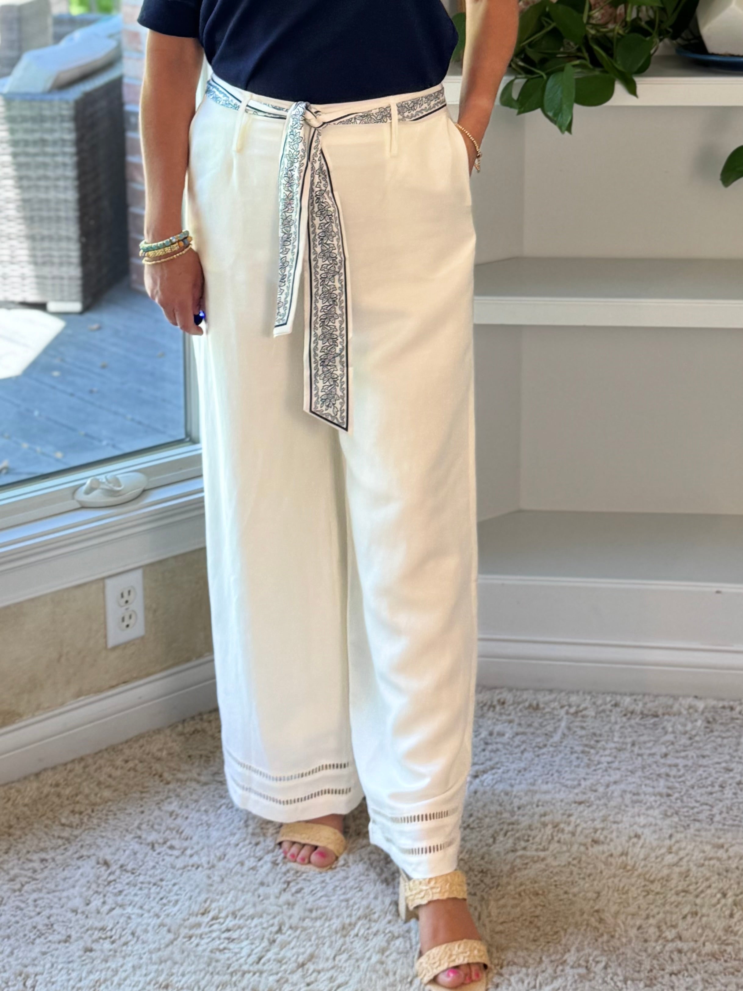 Current Air Tailored Cropped Wide Leg Pants