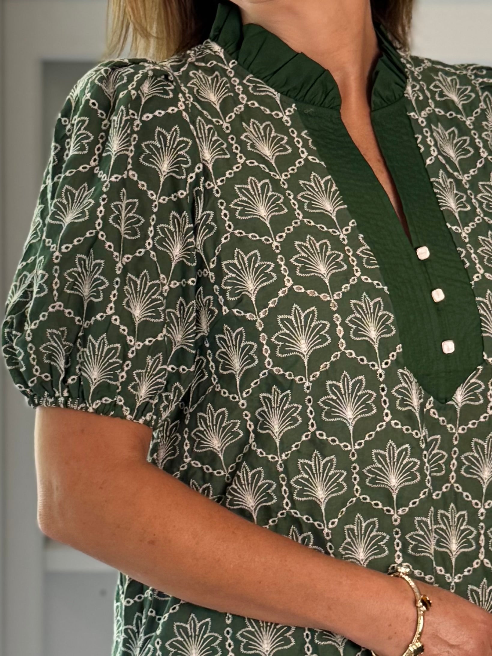Hunter Elegance Embroidered Top