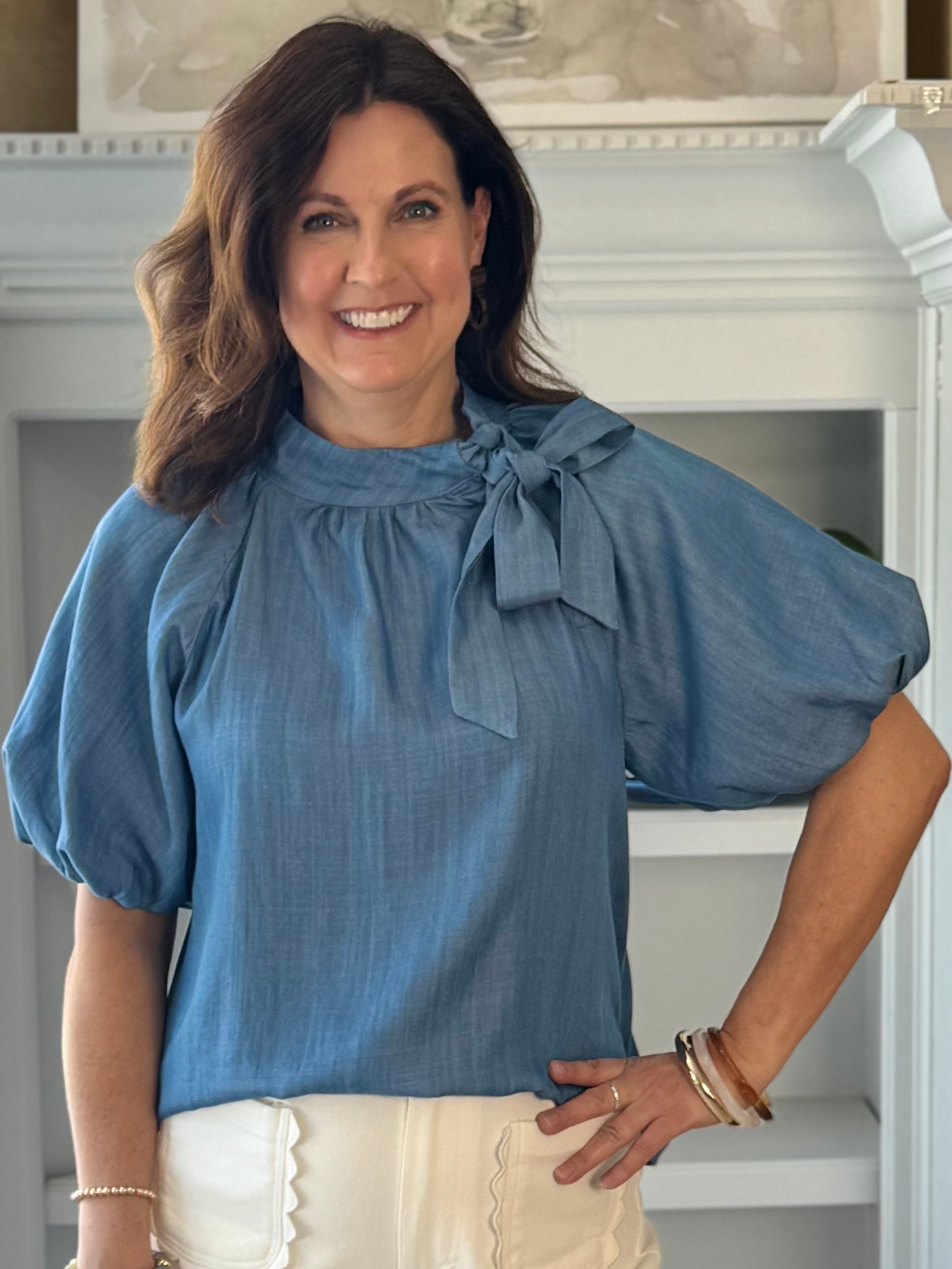 THML Icon Tie-Detail Blouse