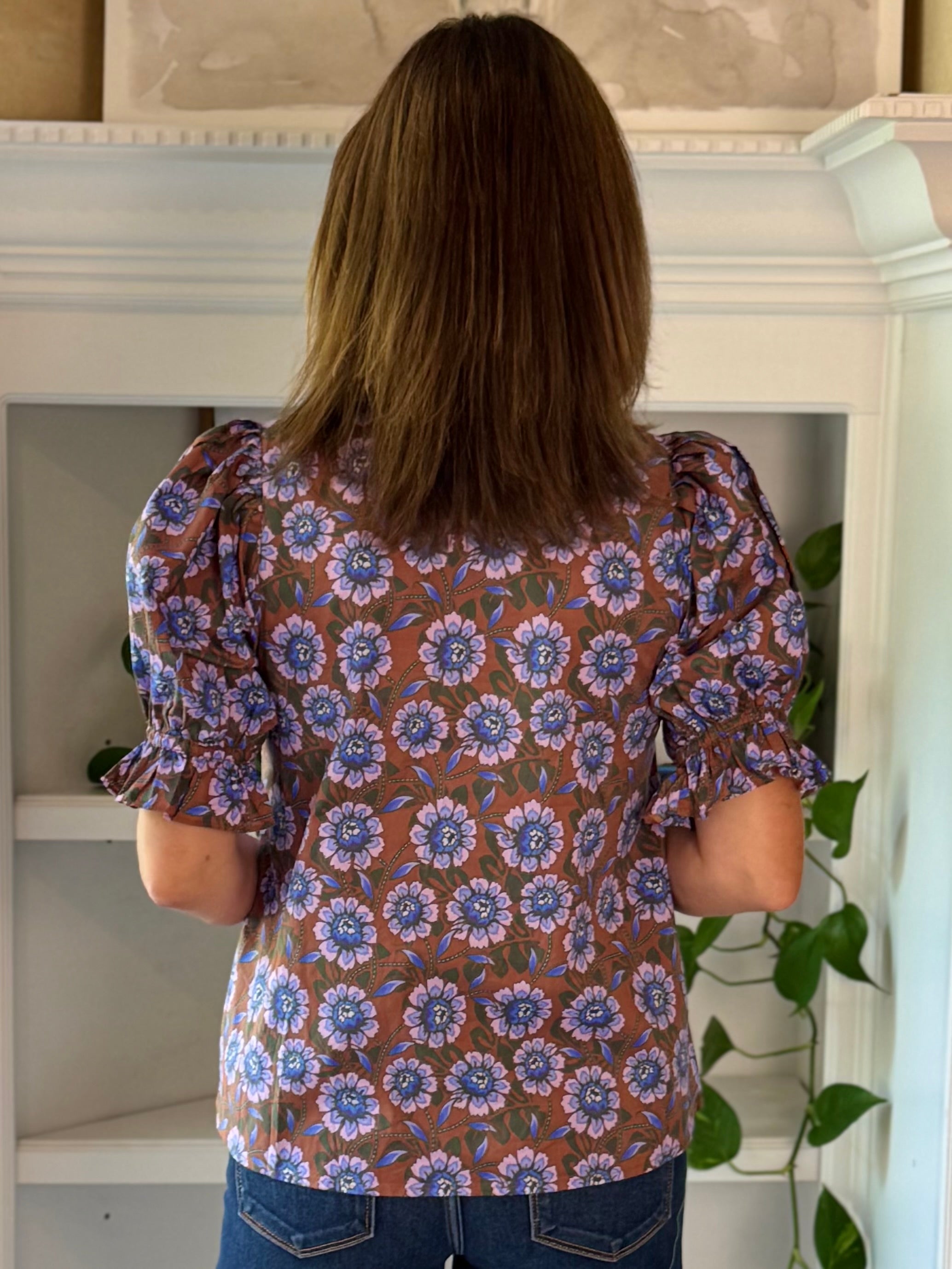 Fall Market Floral Top