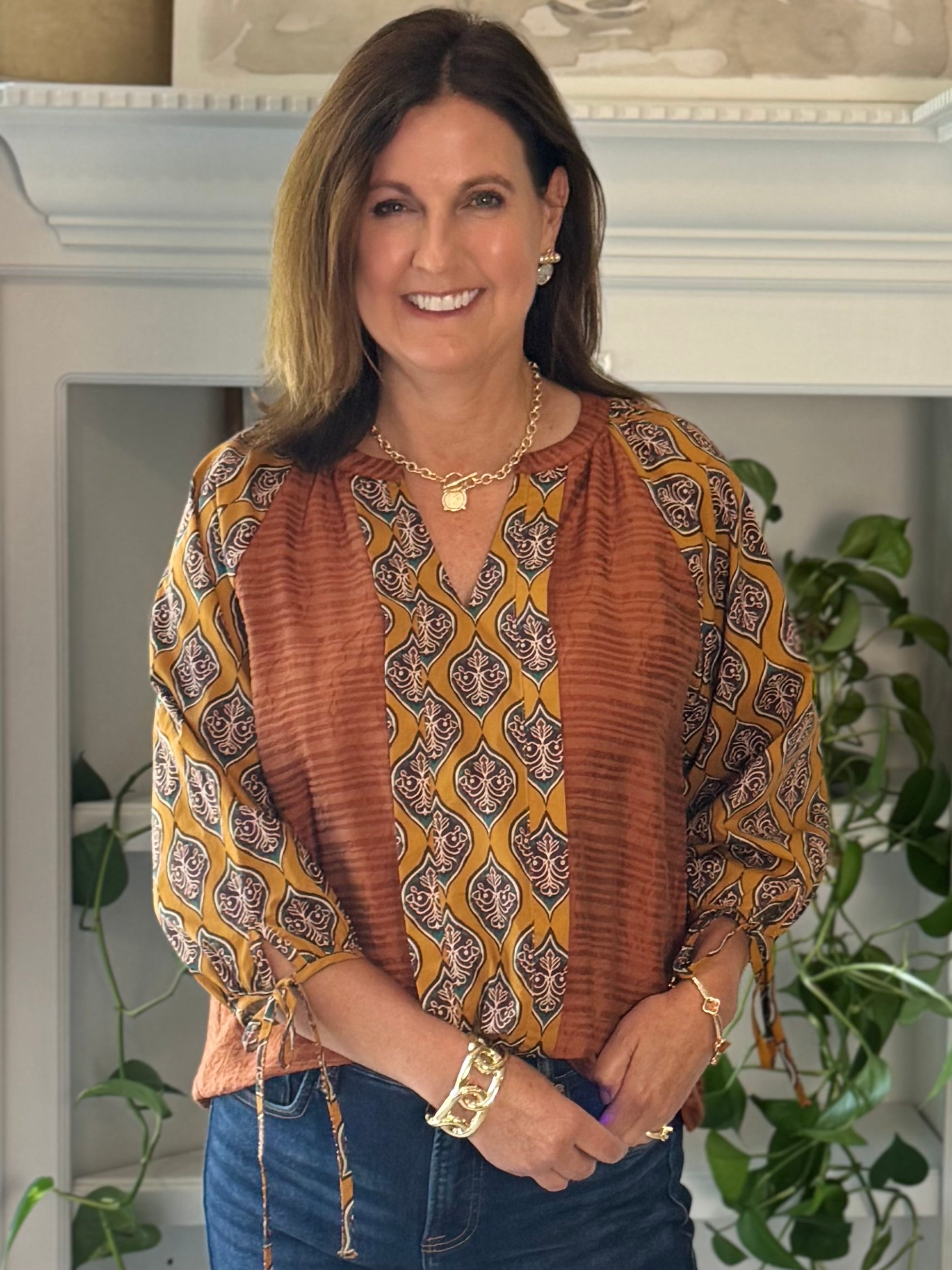 Autumn Medley Print Top