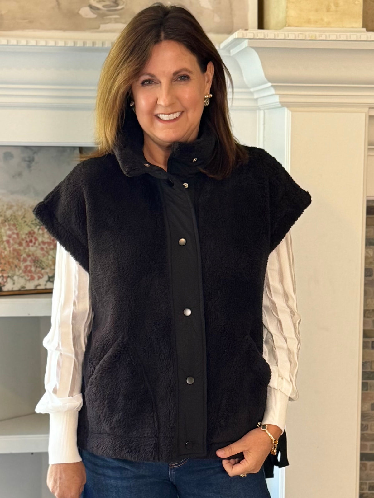 Cozy Side Up Fleece Vest