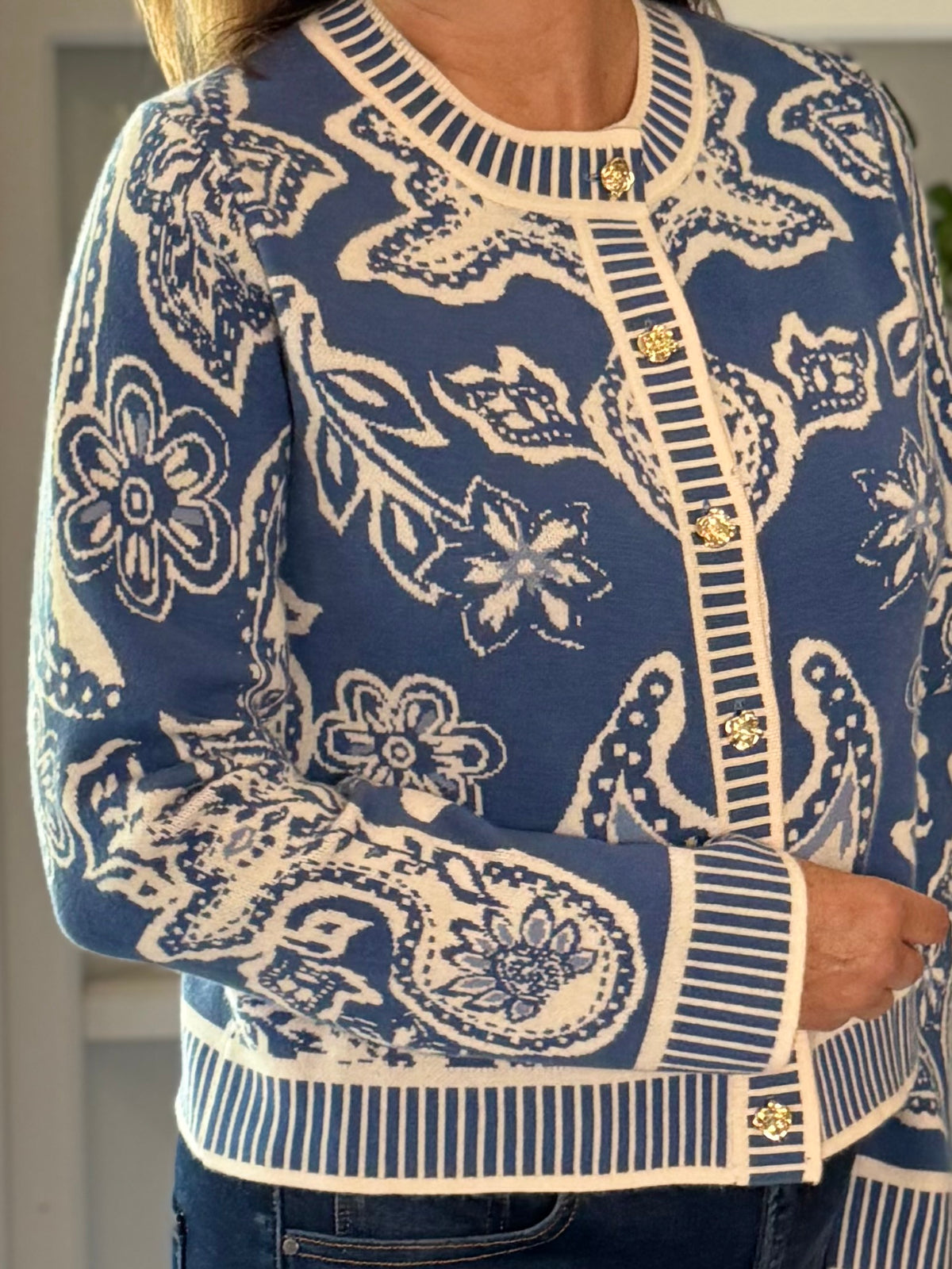 THML Pretty in Paisley Cardigan