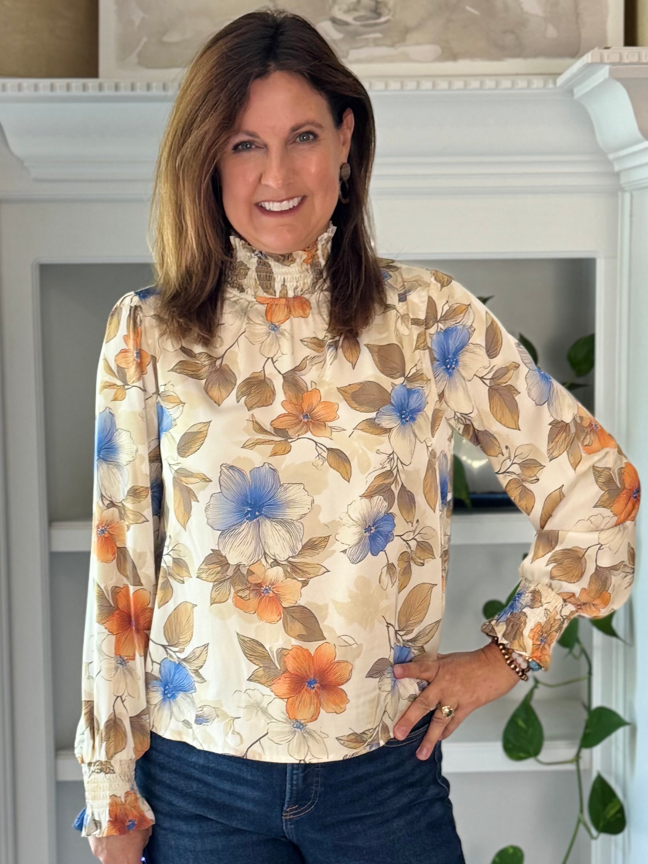 English Garden Floral Blouse