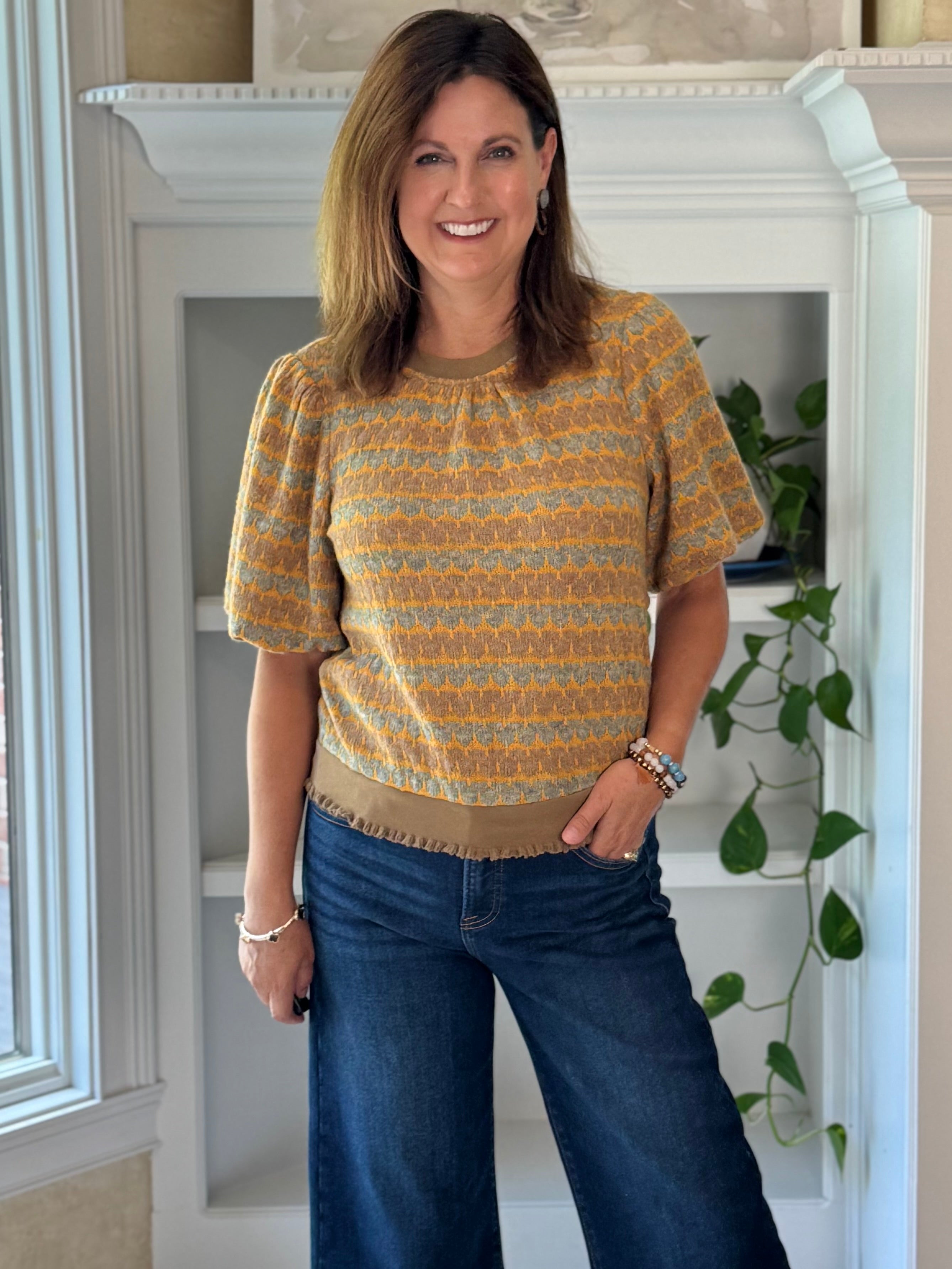 Honeycomb Knit Top