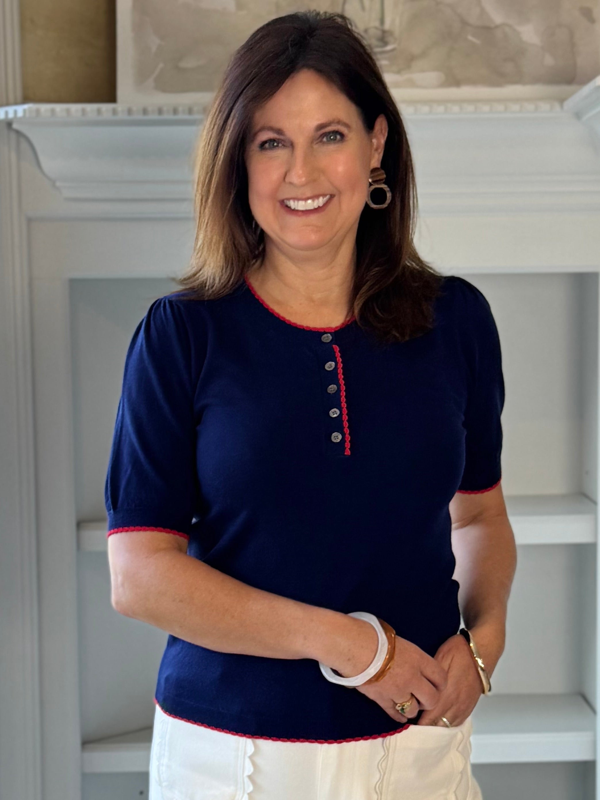 Current Air Navy Pop Sweater