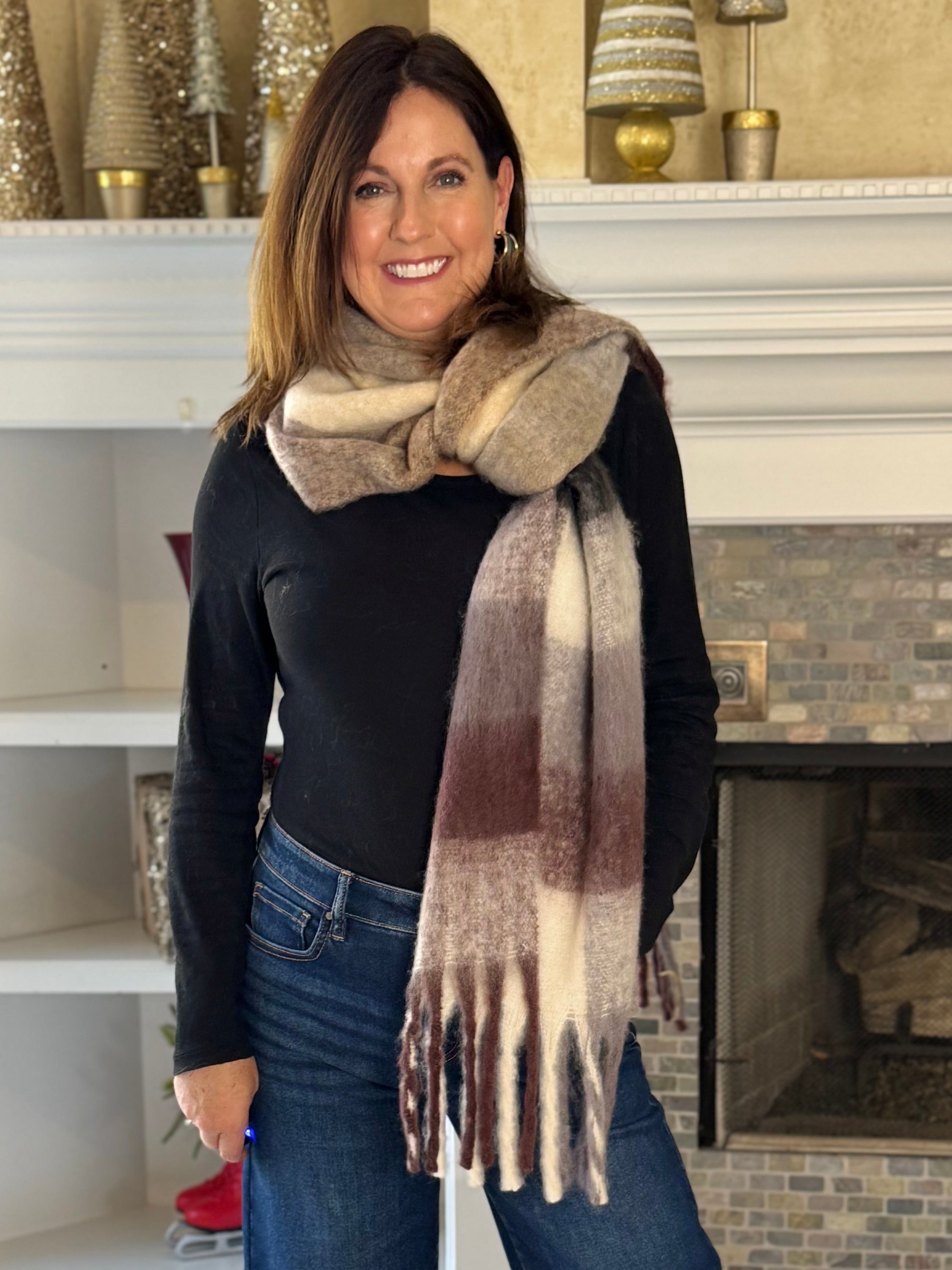 Cozy Blanket Scarf - Plum