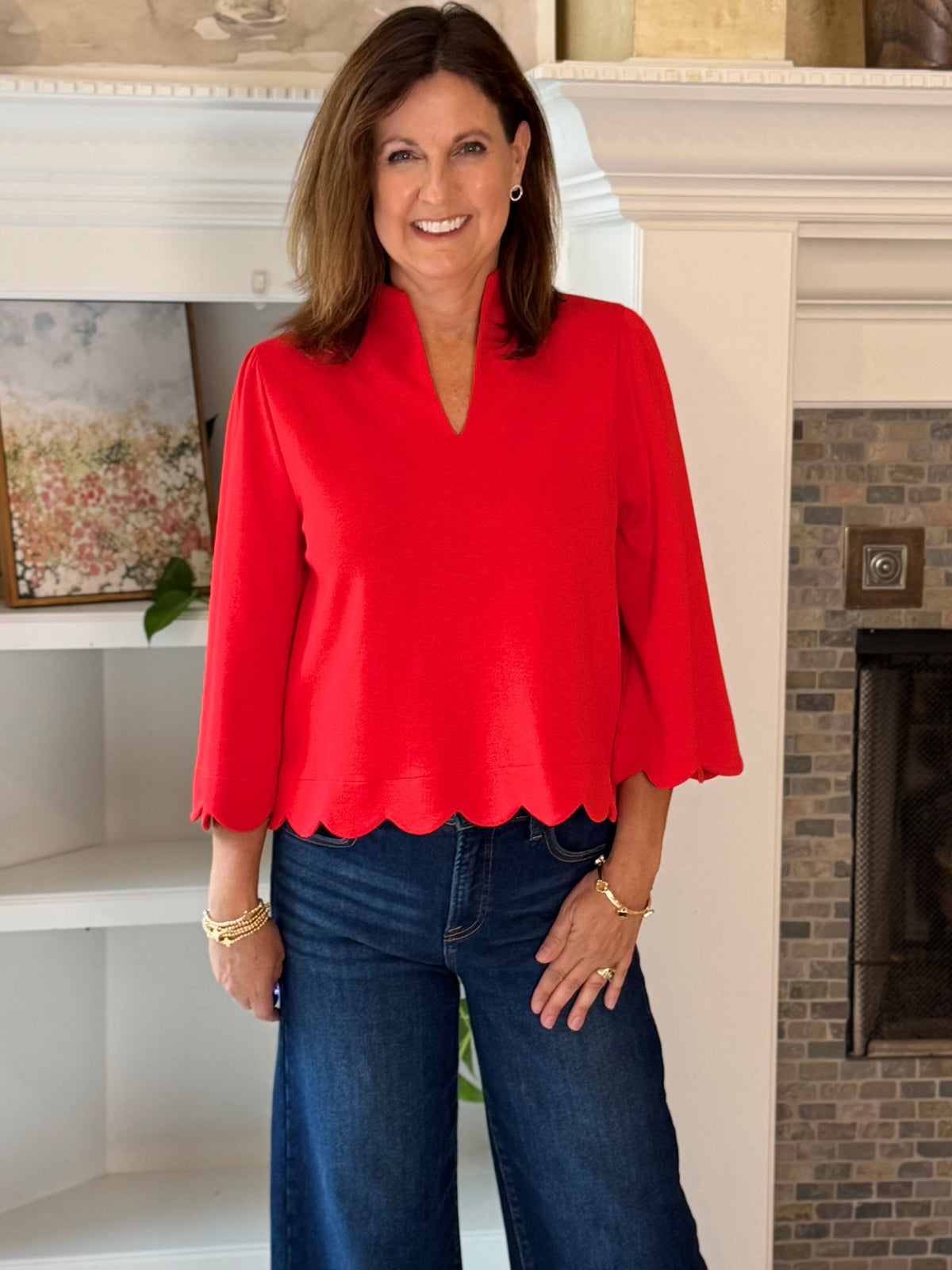 Simply Striking Scalloped Top