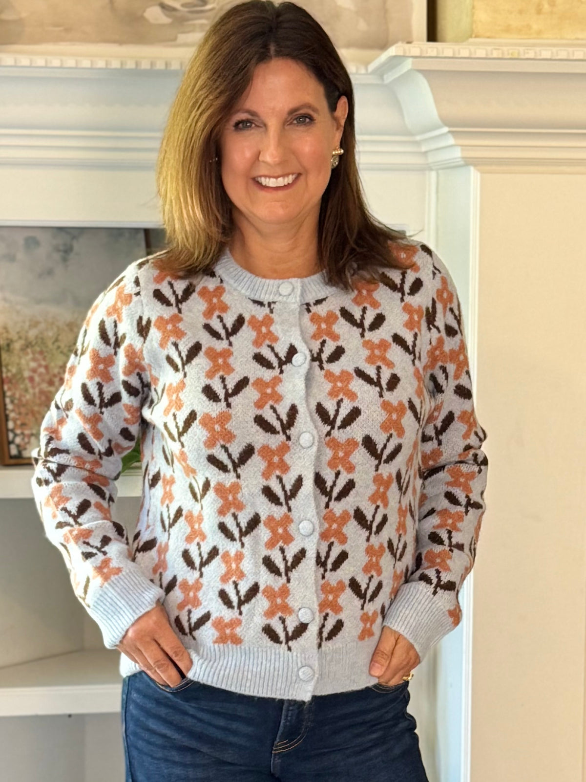 All Smiles Floral Cardigan