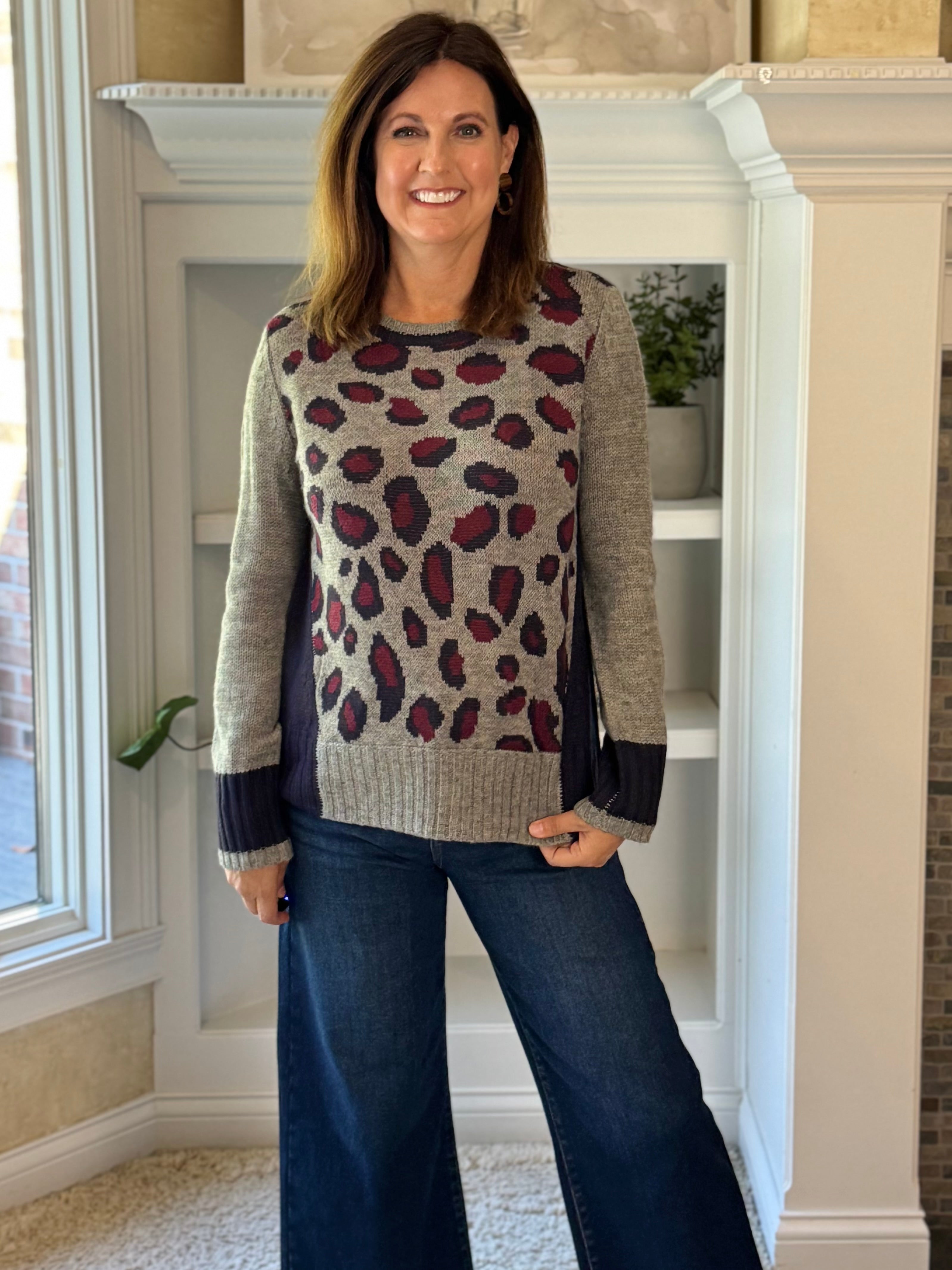 Midnight Leopard Sweater