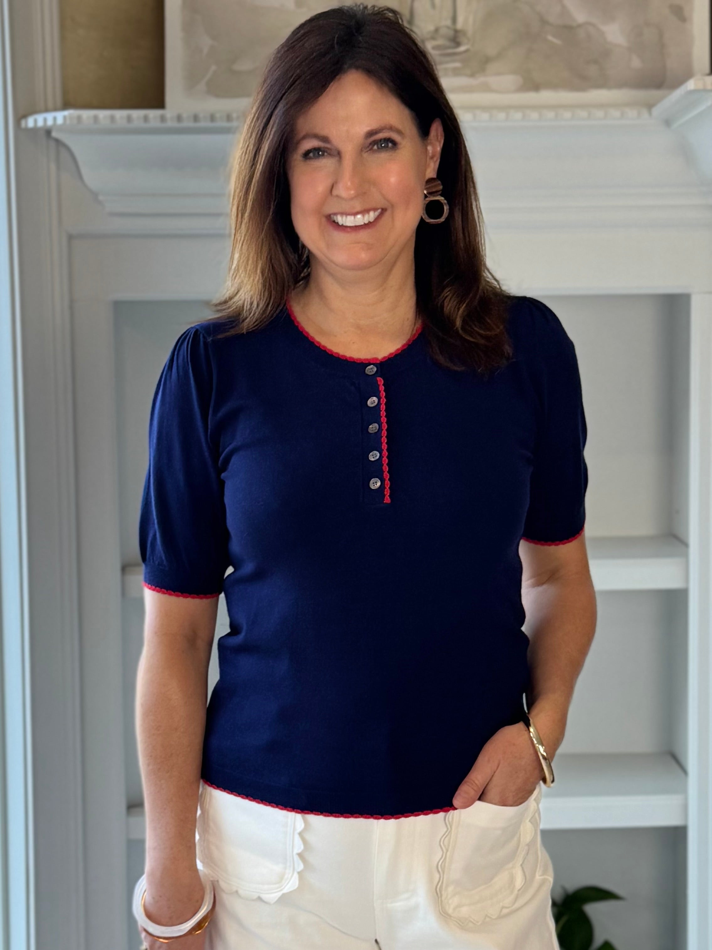 Current Air Navy Pop Sweater